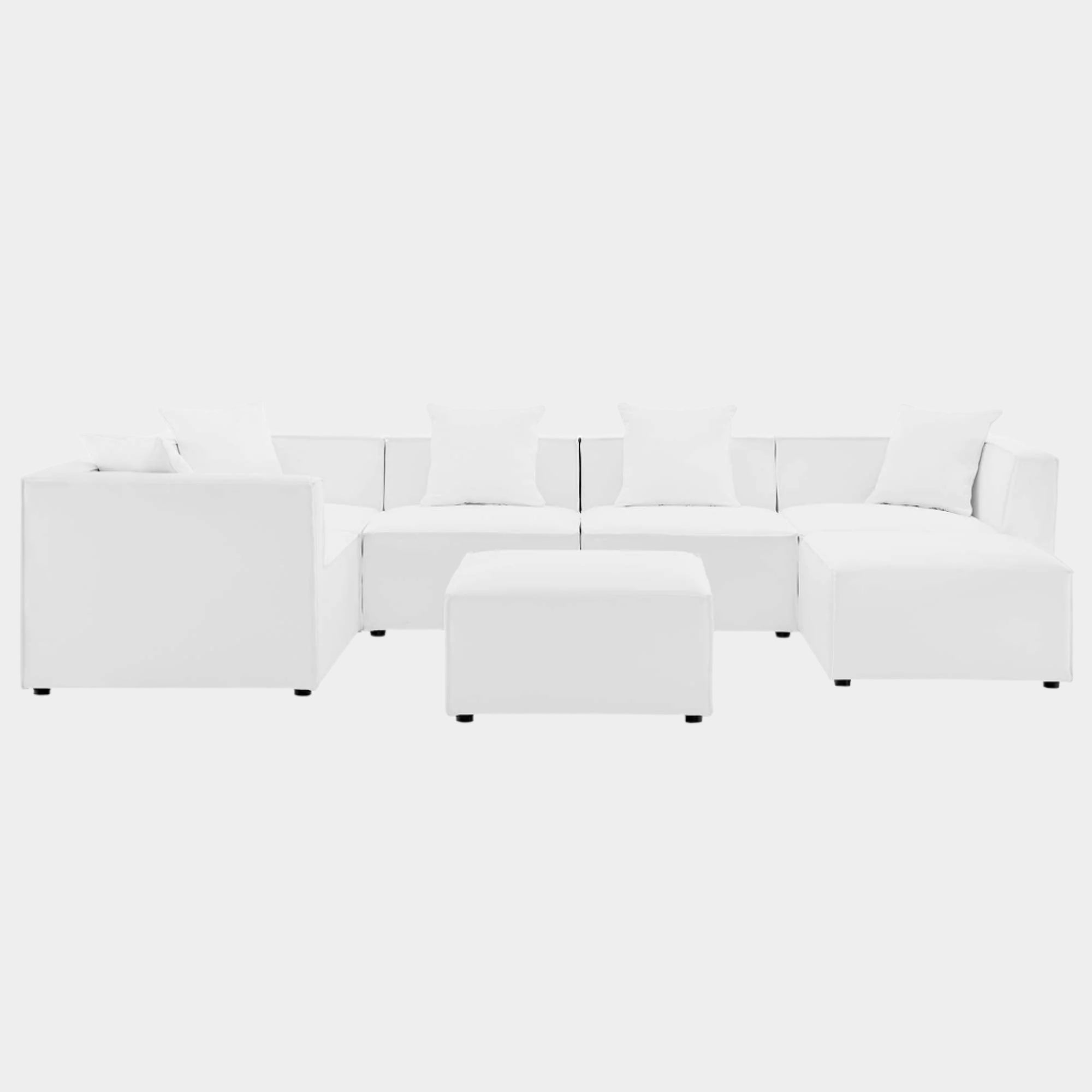 Saybrook 7-Piece Outdoor Patio Upholstered Sectional Sofa