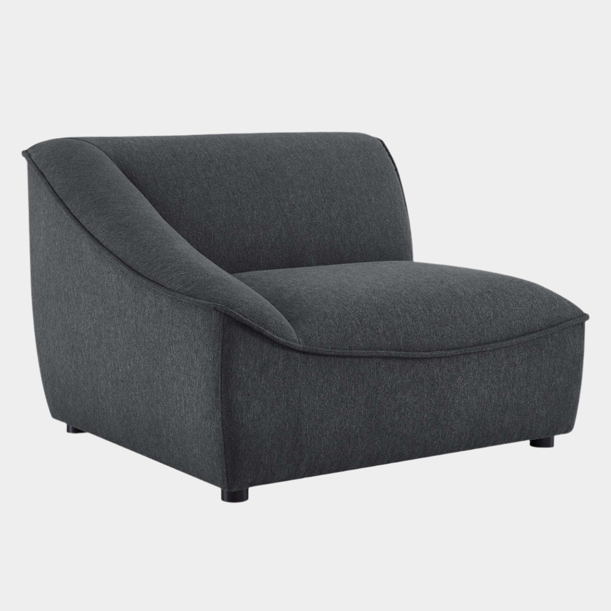 Chaise sans accoudoirs rembourrée en duvet Commix