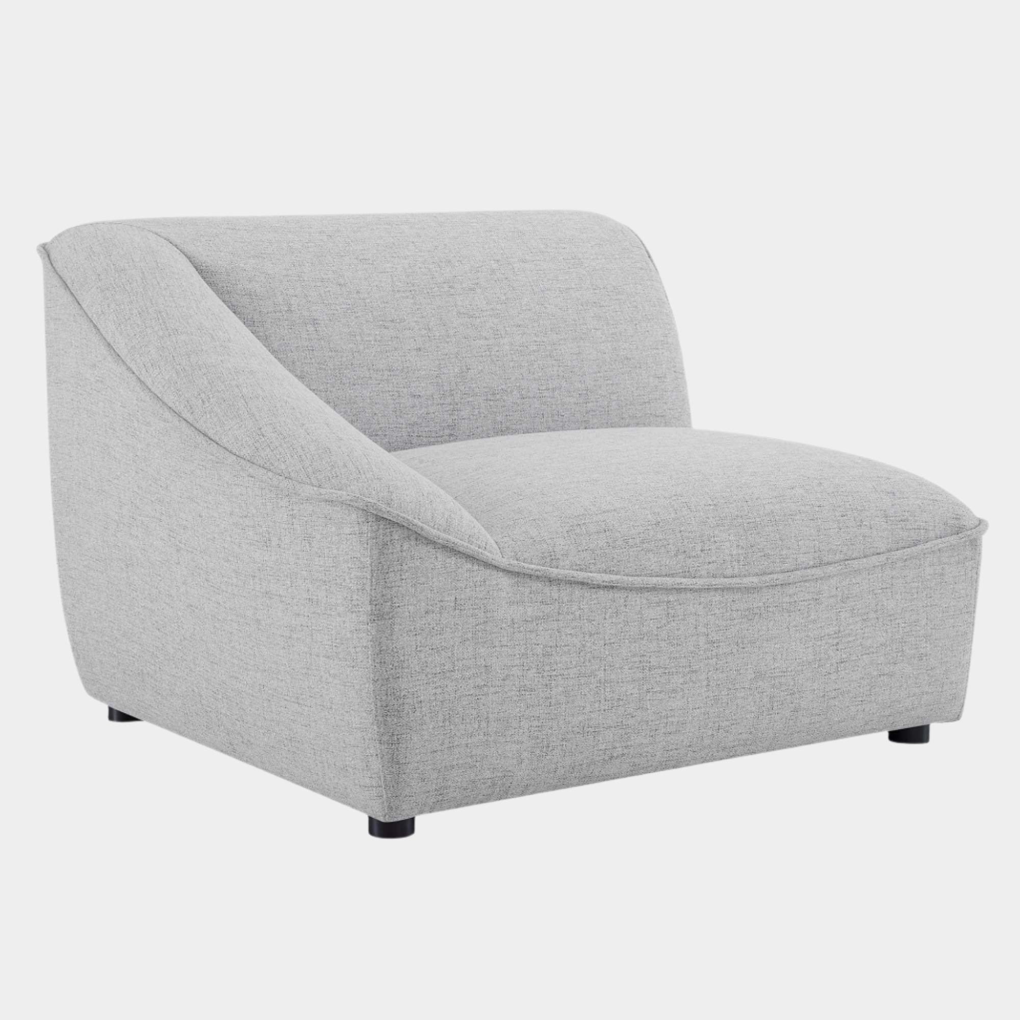 Chaise sans accoudoirs rembourrée en duvet Commix