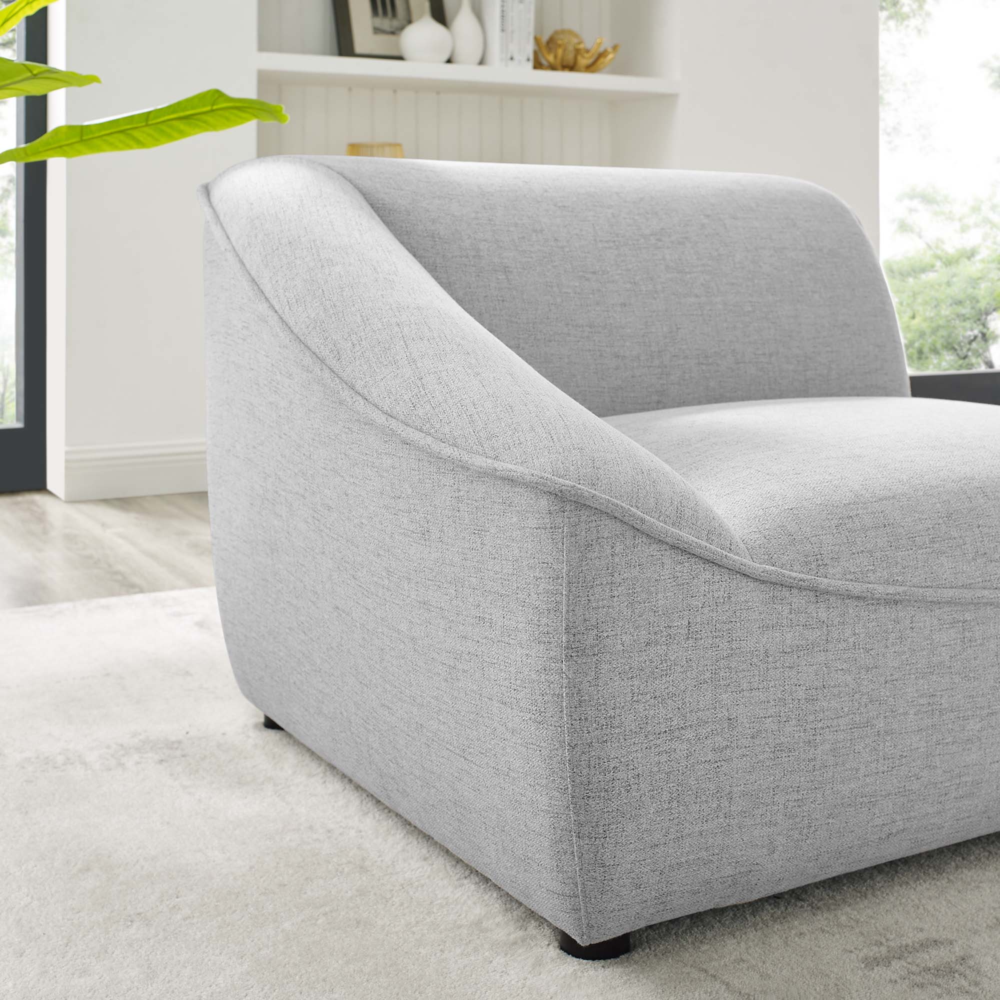 Chaise sans accoudoirs rembourrée en duvet Commix