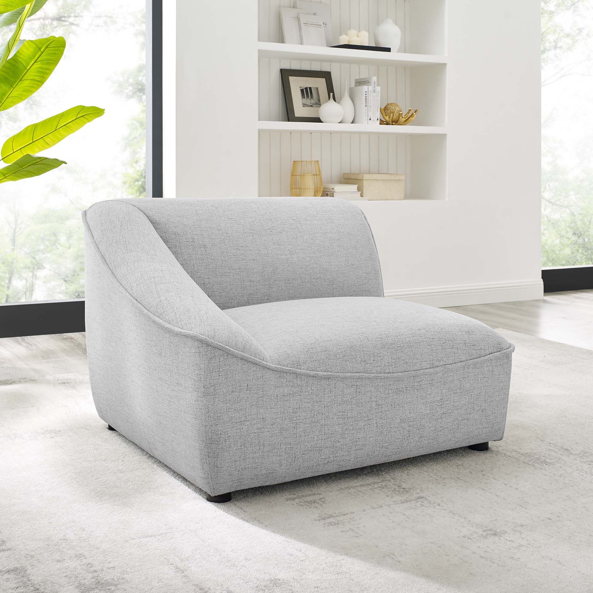 Chaise sans accoudoirs rembourrée en duvet Commix