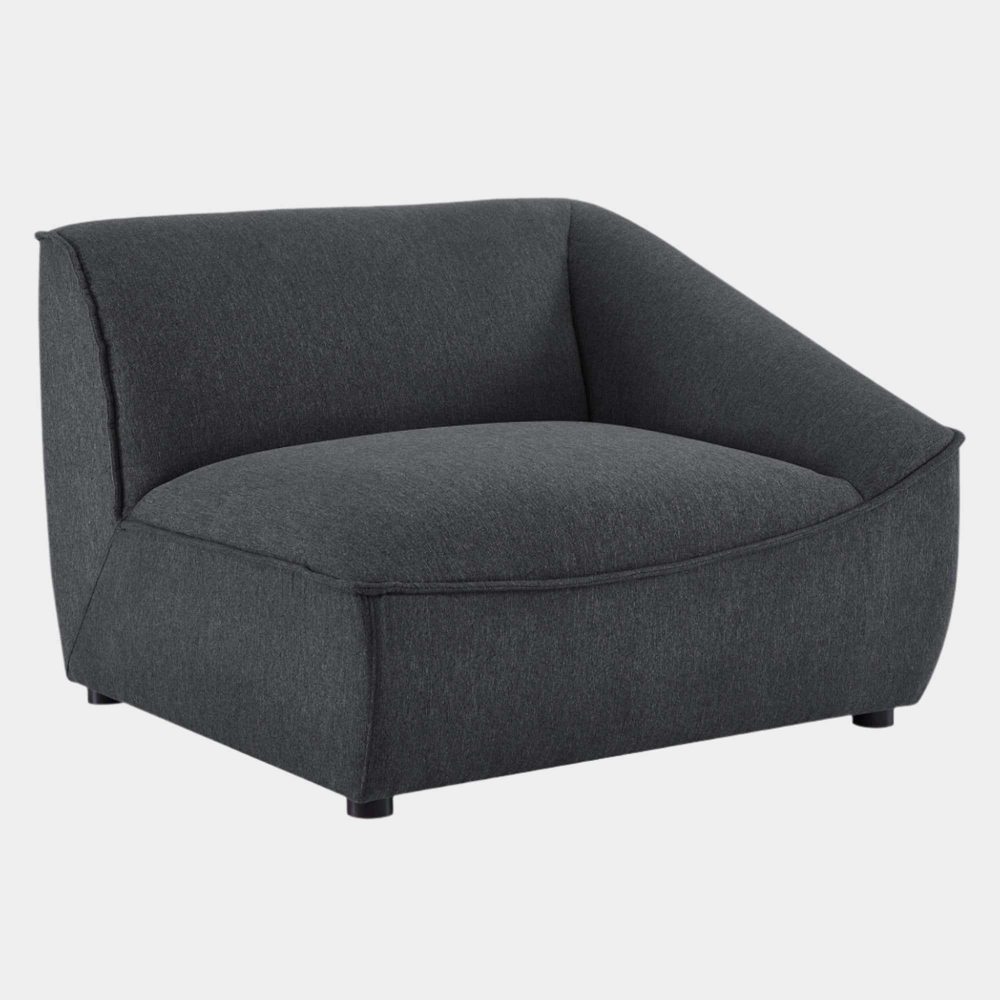 Chaise sans accoudoirs rembourrée en duvet Commix