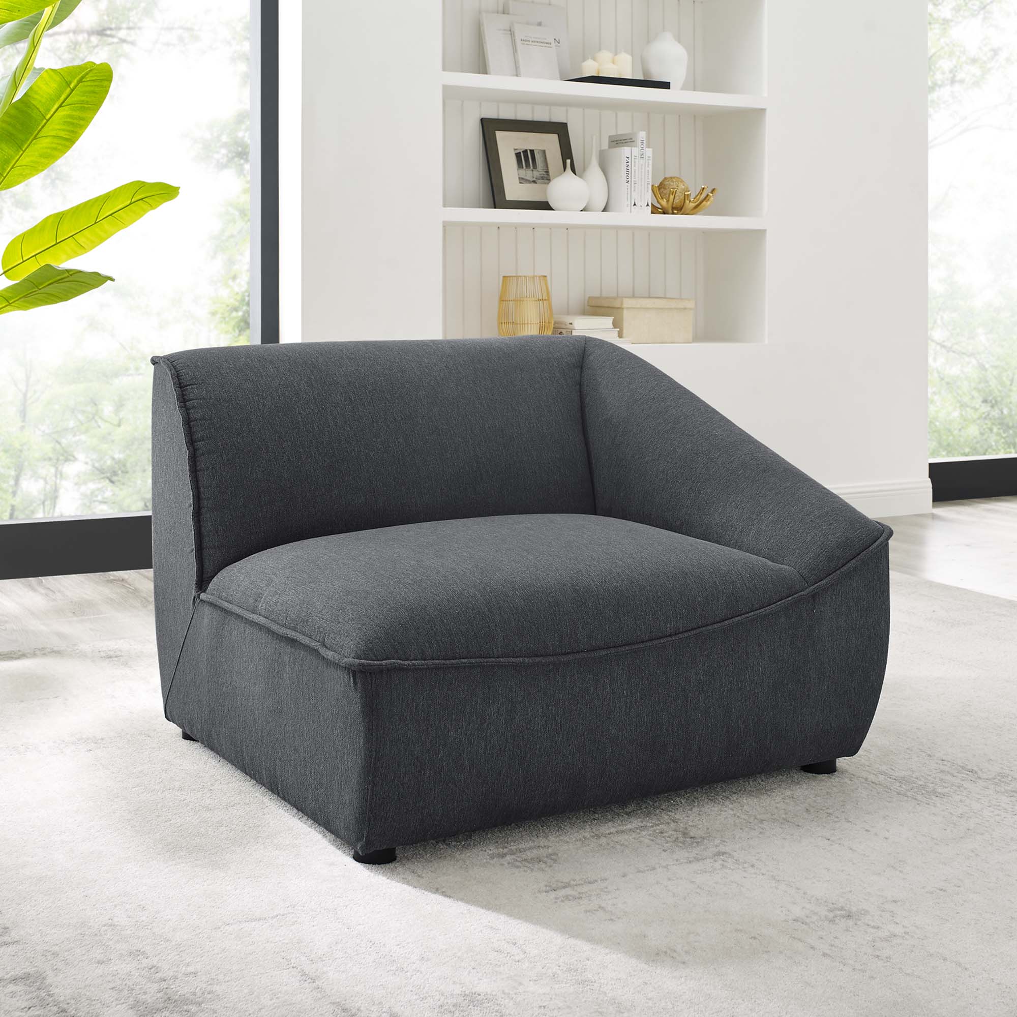 Chaise sans accoudoirs rembourrée en duvet Commix