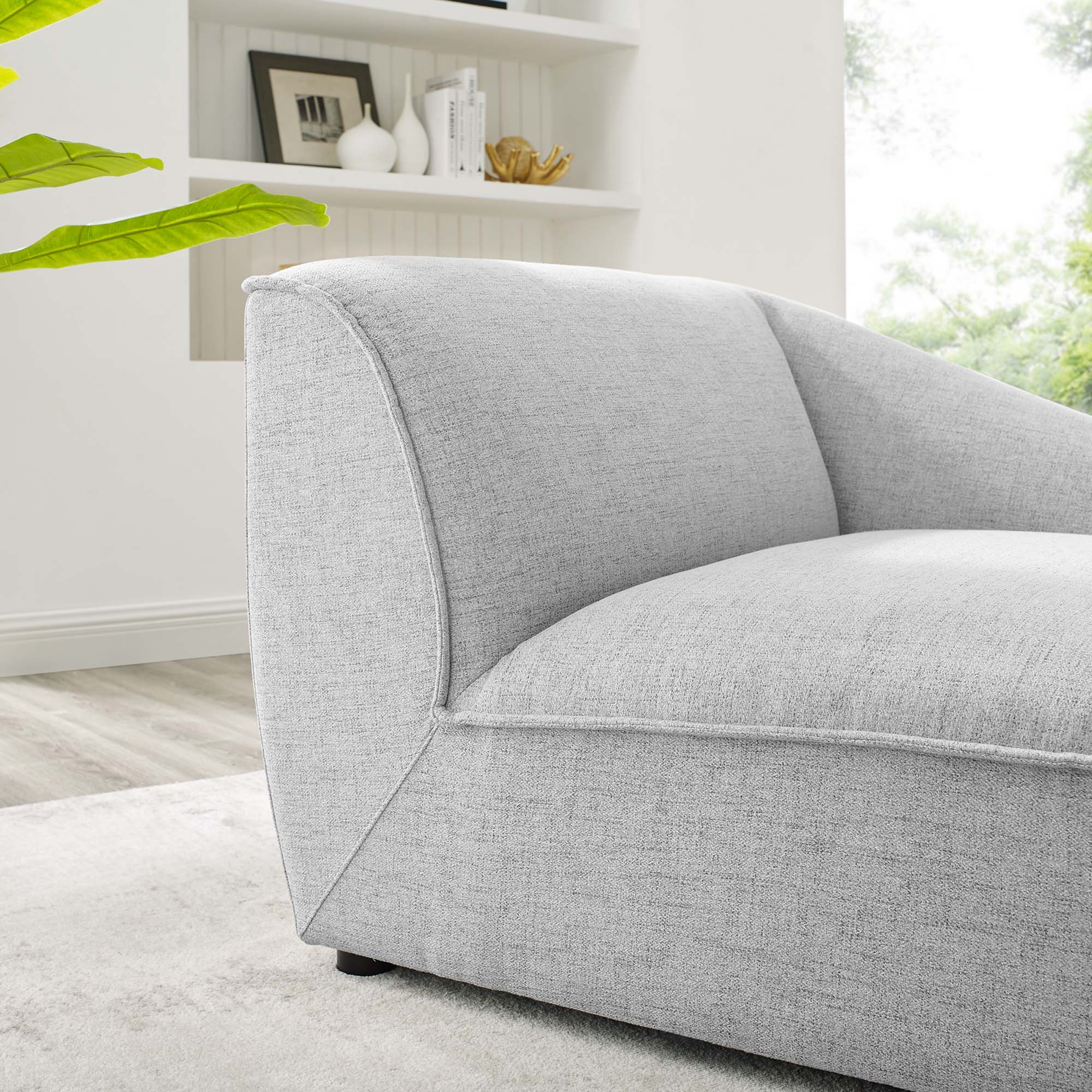 Chaise sans accoudoirs rembourrée en duvet Commix