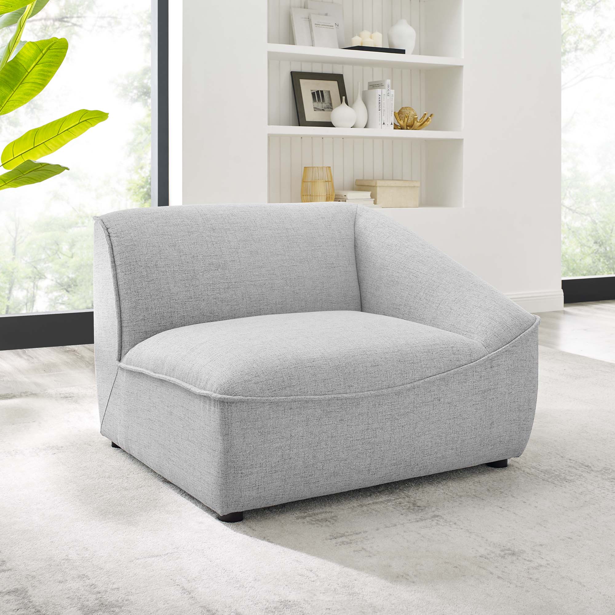 Chaise sans accoudoirs rembourrée en duvet Commix