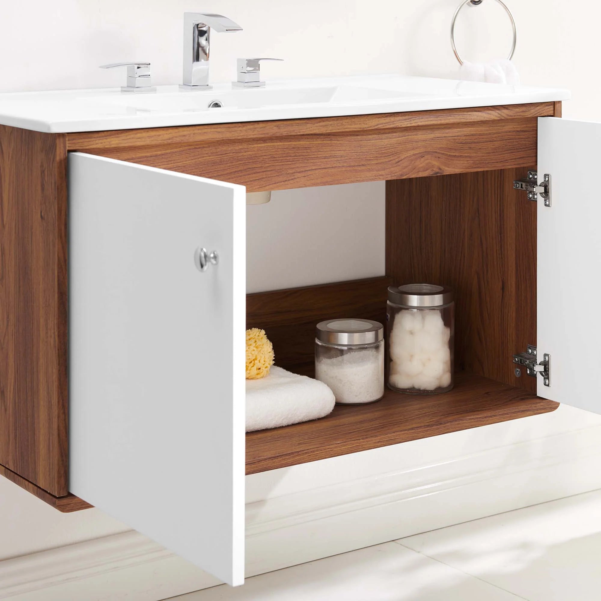 Transmit Wall-Mount Bathroom Vanity Basin Included