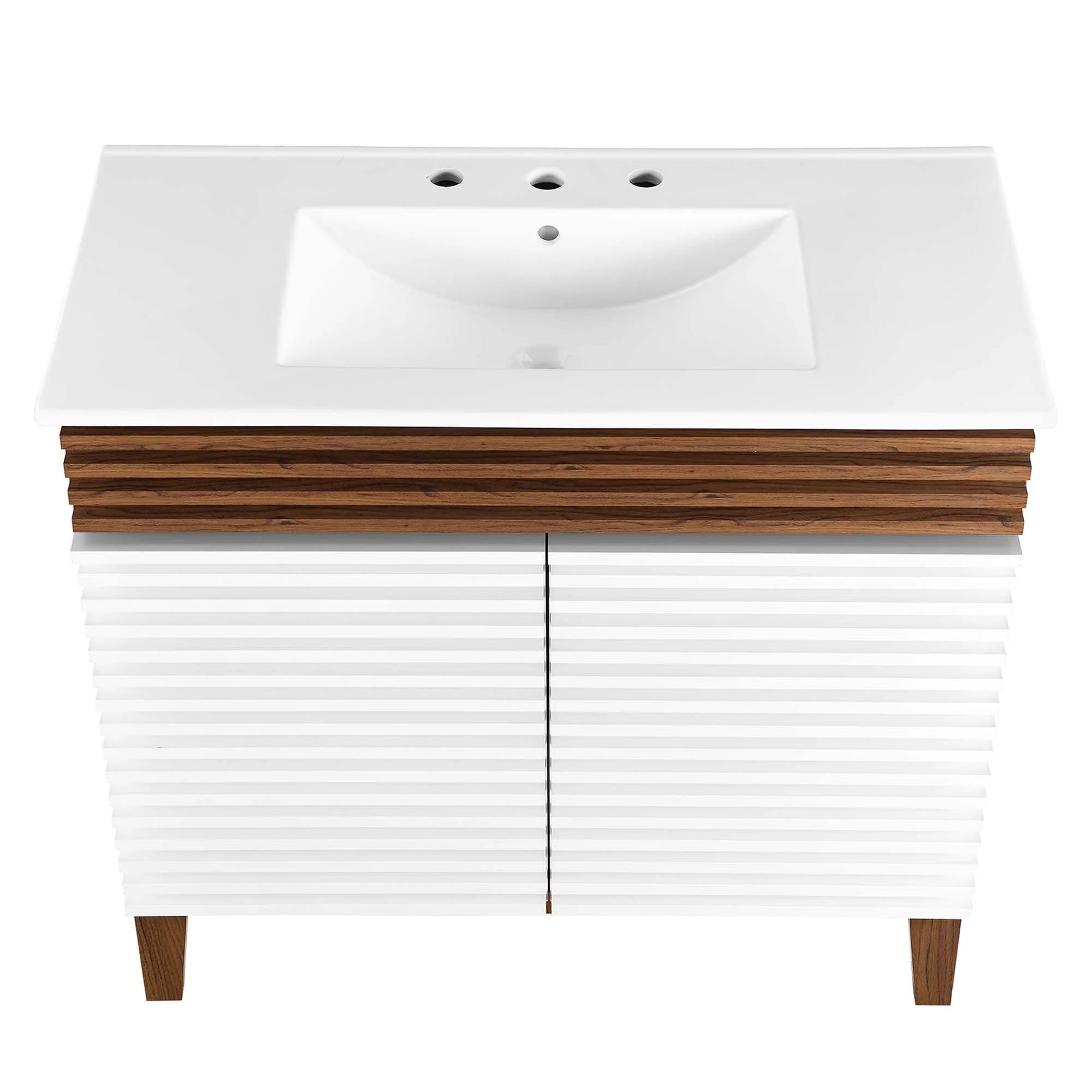 Render Bathroom Vanities with White Basin Included