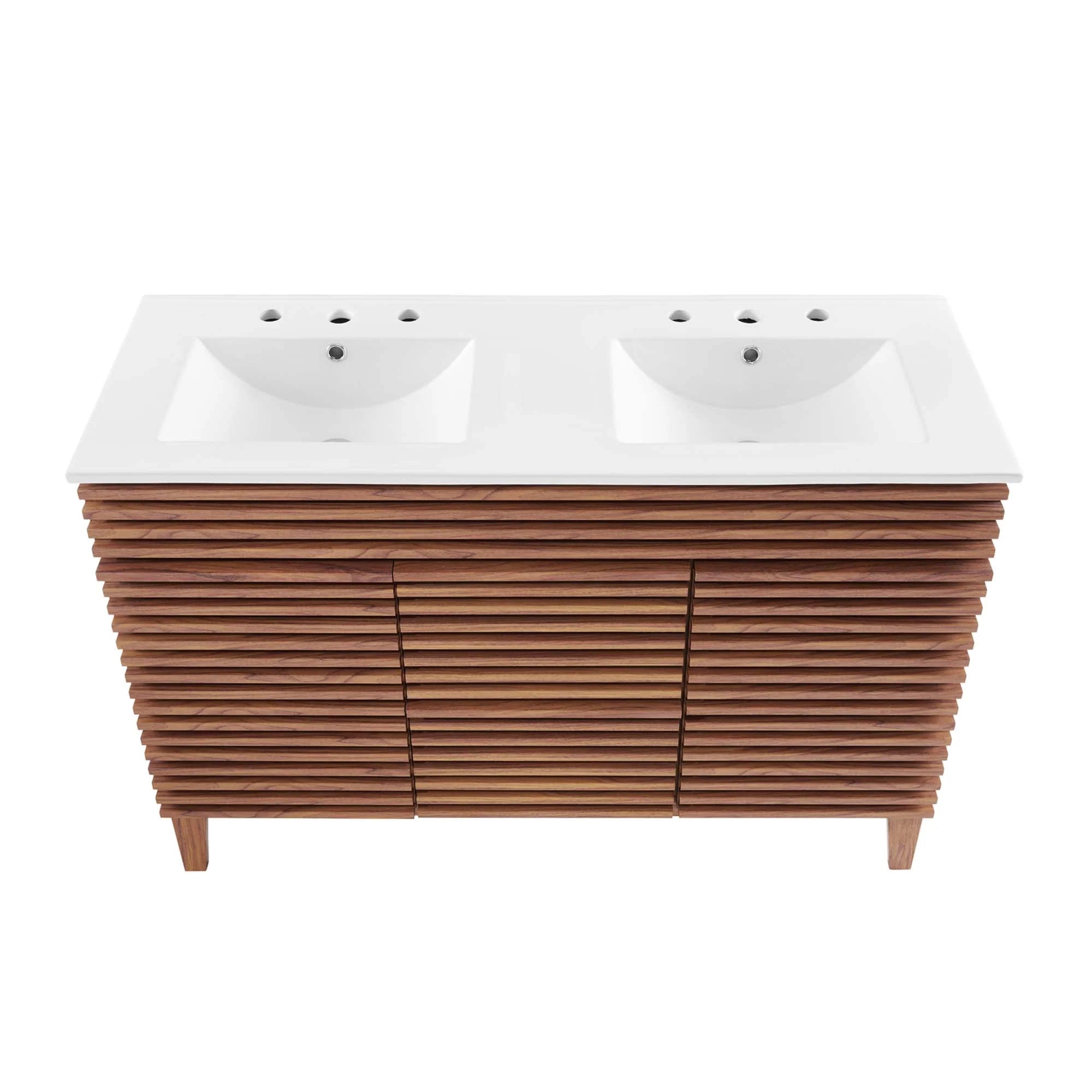 Meuble-lavabo de salle de bain avec vasque blanche incluse