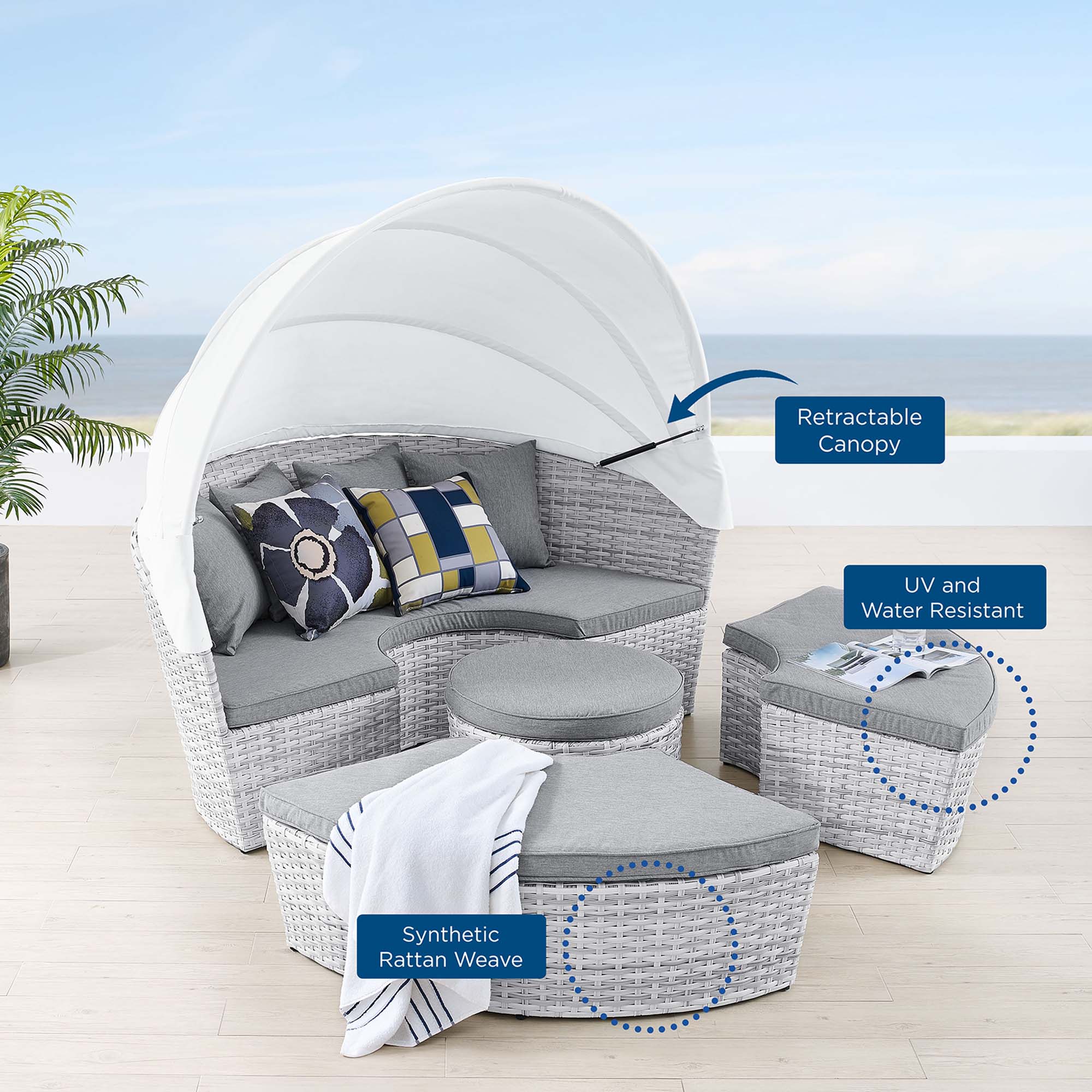 Scottsdale Canopy Outdoor Patio Daybed