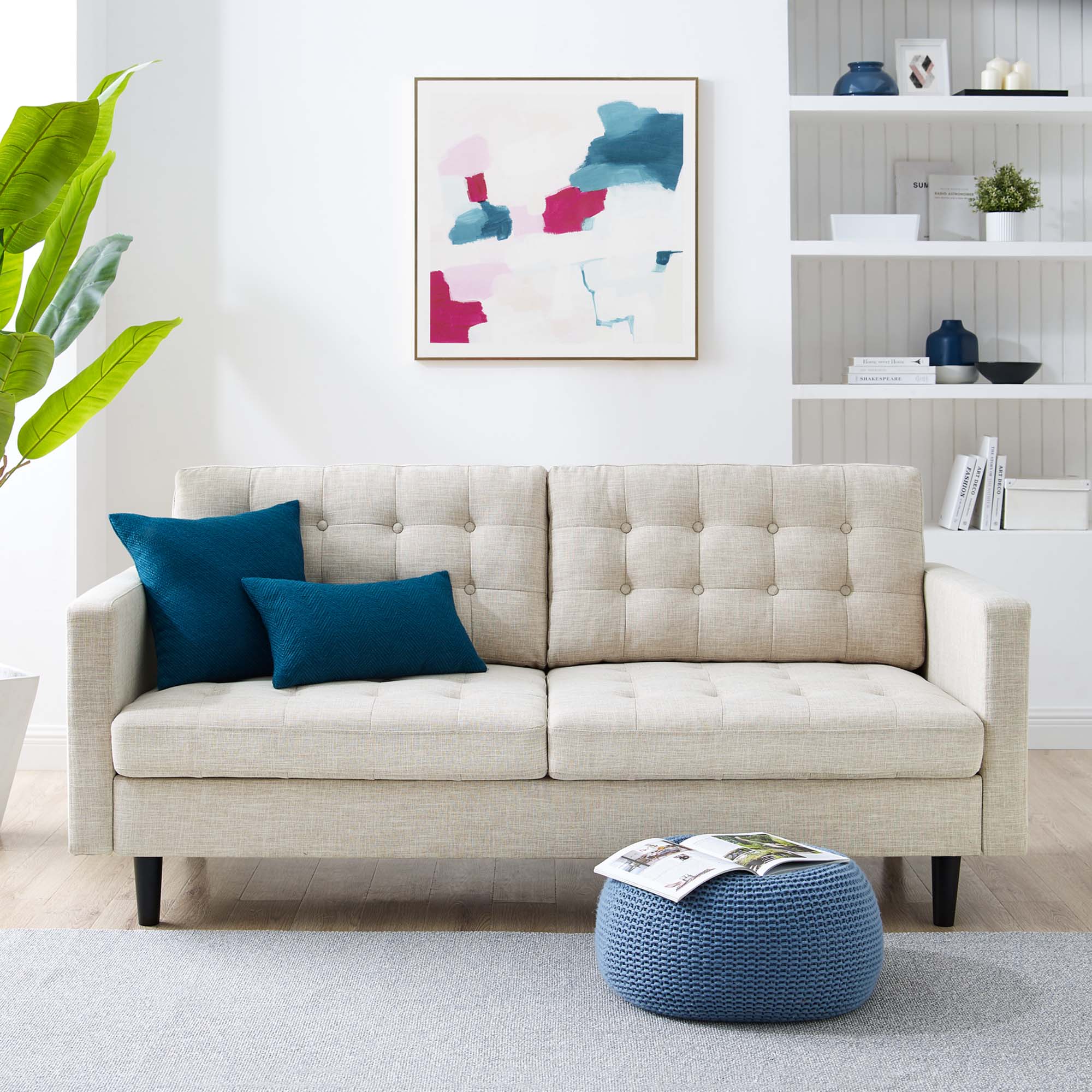 Exalt Tufted Fabric Sofa