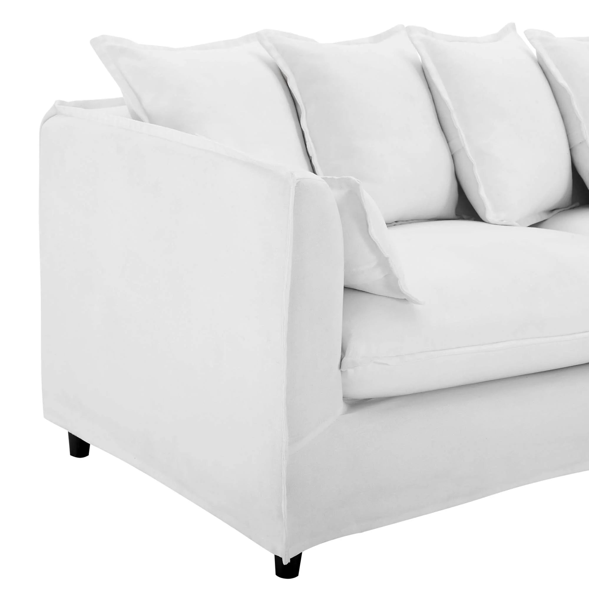 Avalon Slipcover Fabric Sofa in White