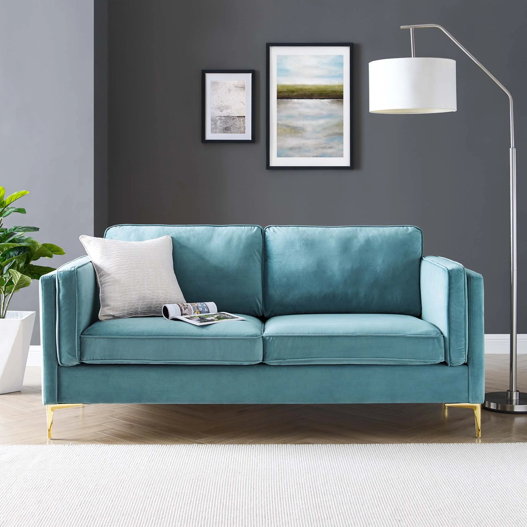 Kaiya Performance Velvet Sofa