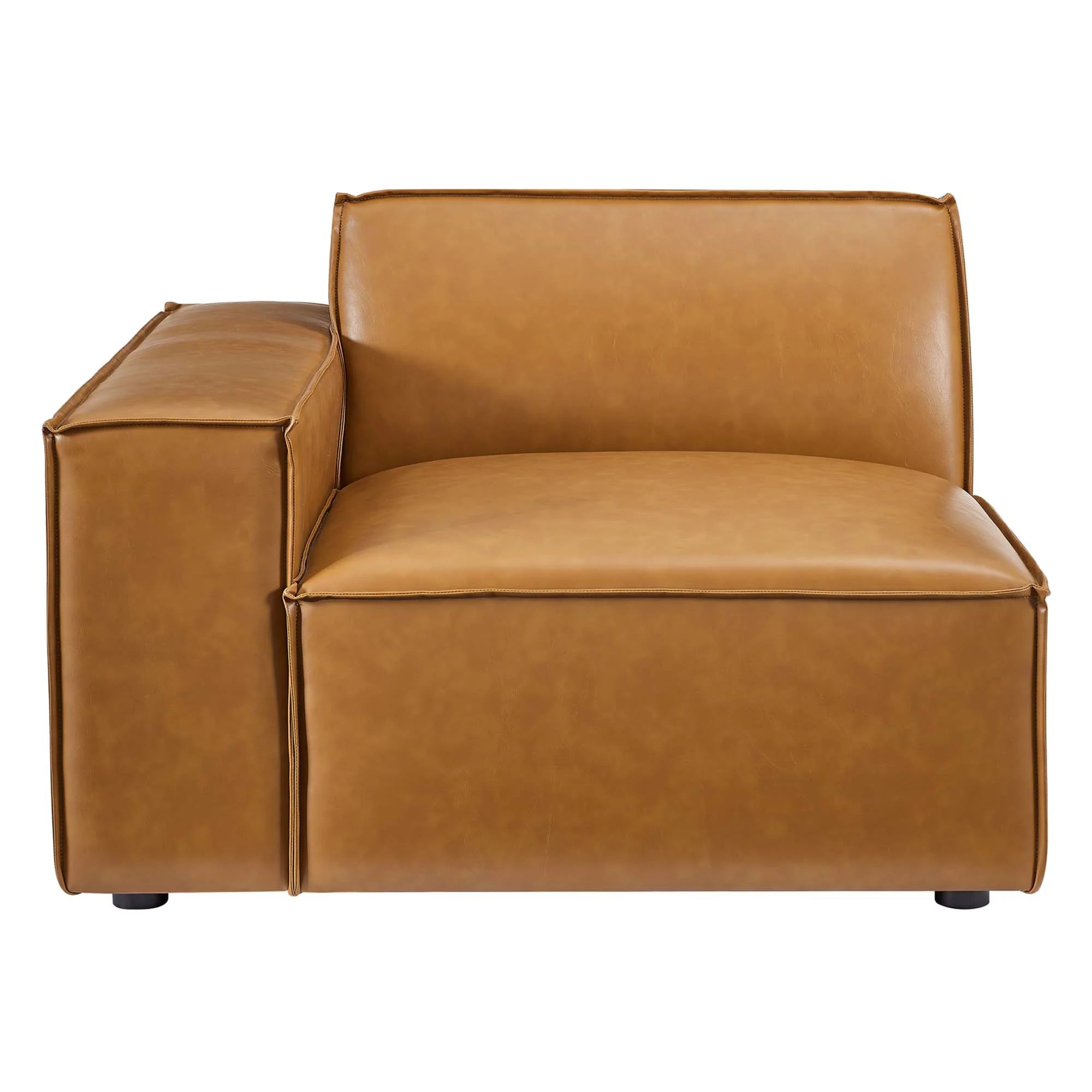 Restore Left-Arm Vegan Leather Sectional Sofa Chair