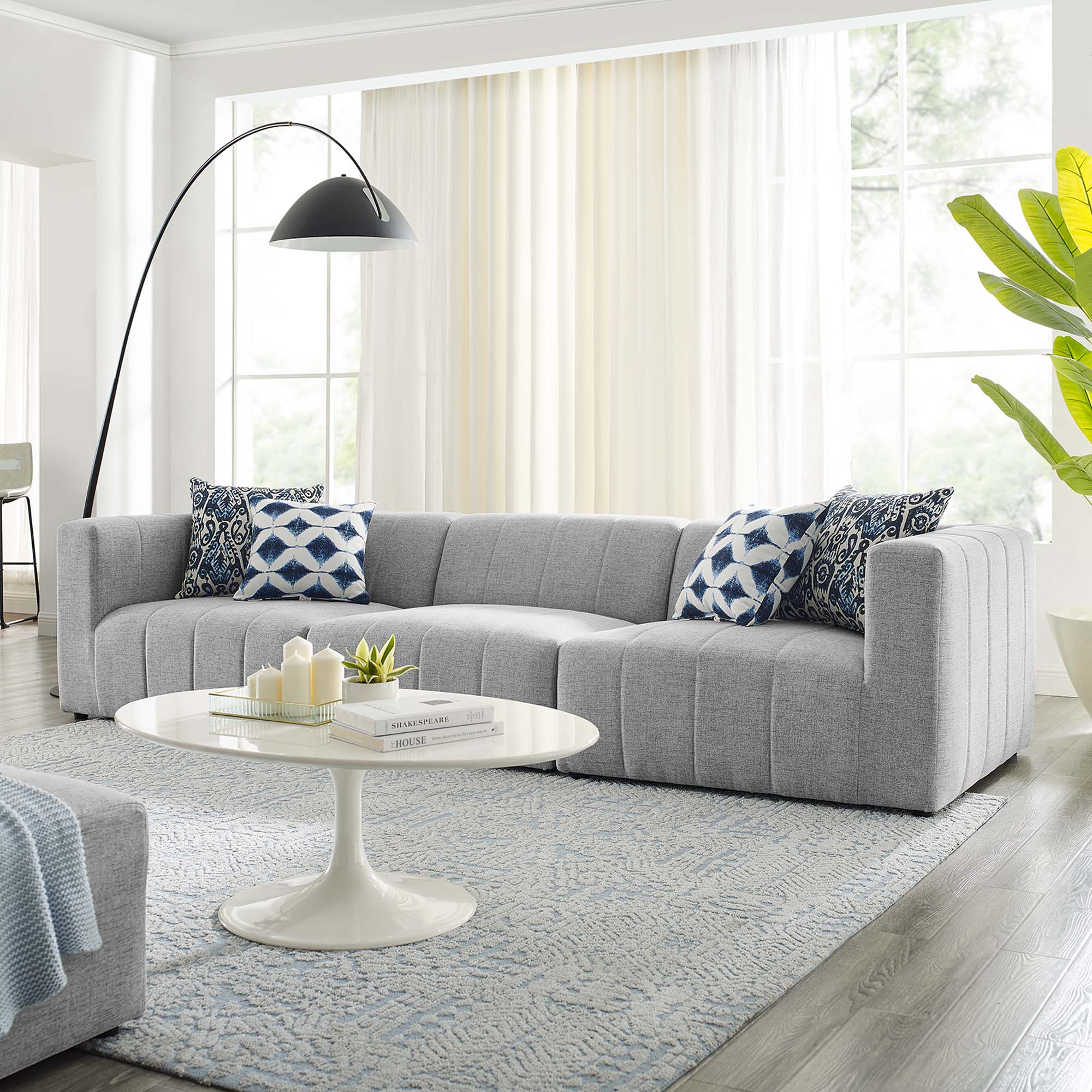 Bartlett Upholstered Fabric 3-Piece Sofa