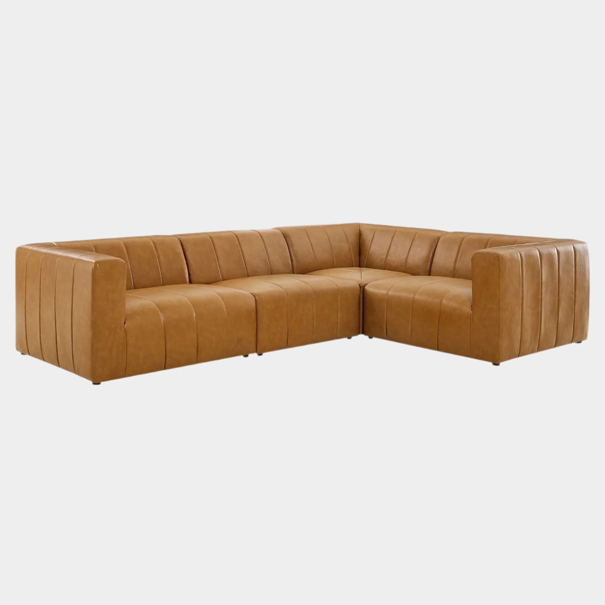 Bartlett Vegan Leather 4-Piece Sectional Sofa