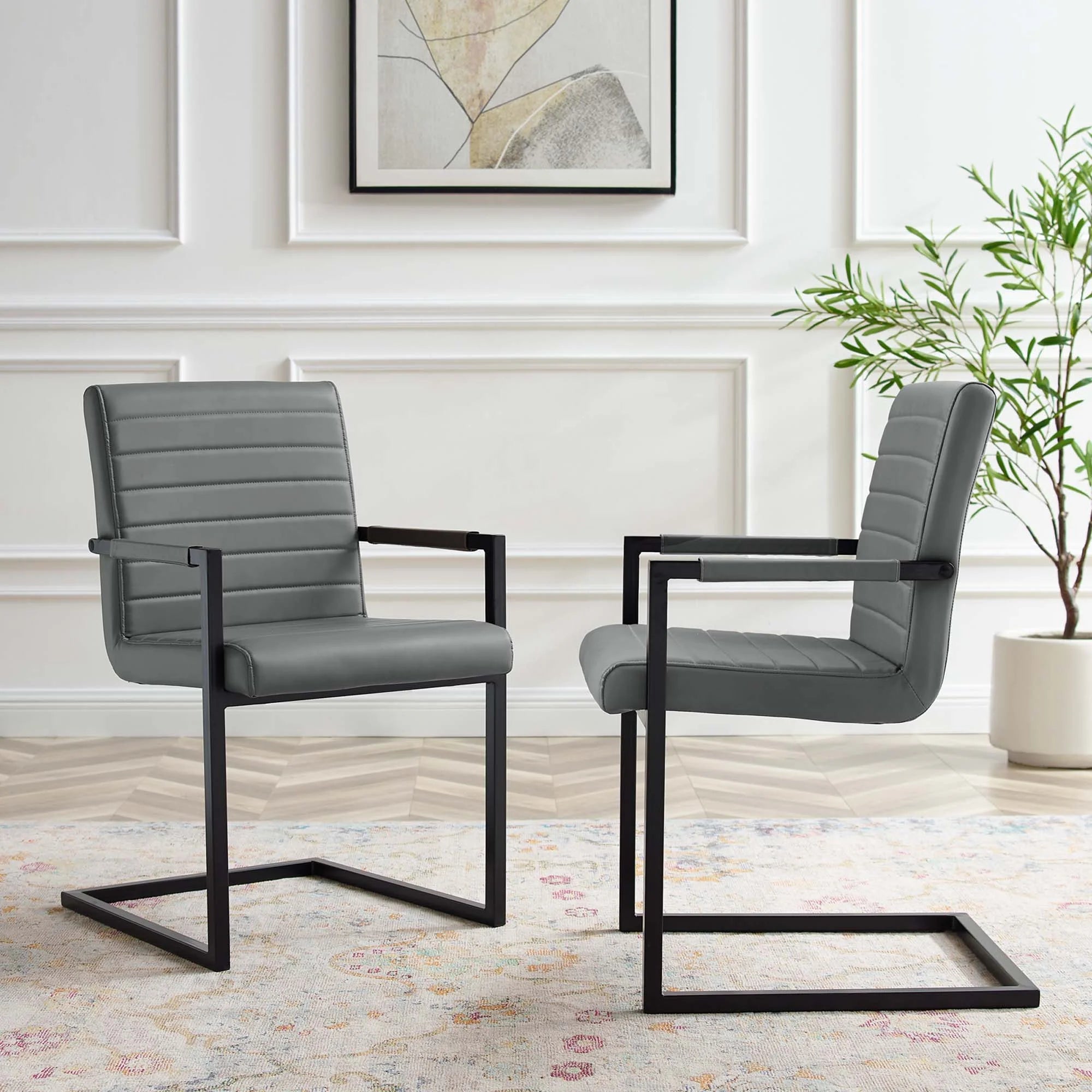 Savoy Vegan Leather Dining Chairs - Set of 2