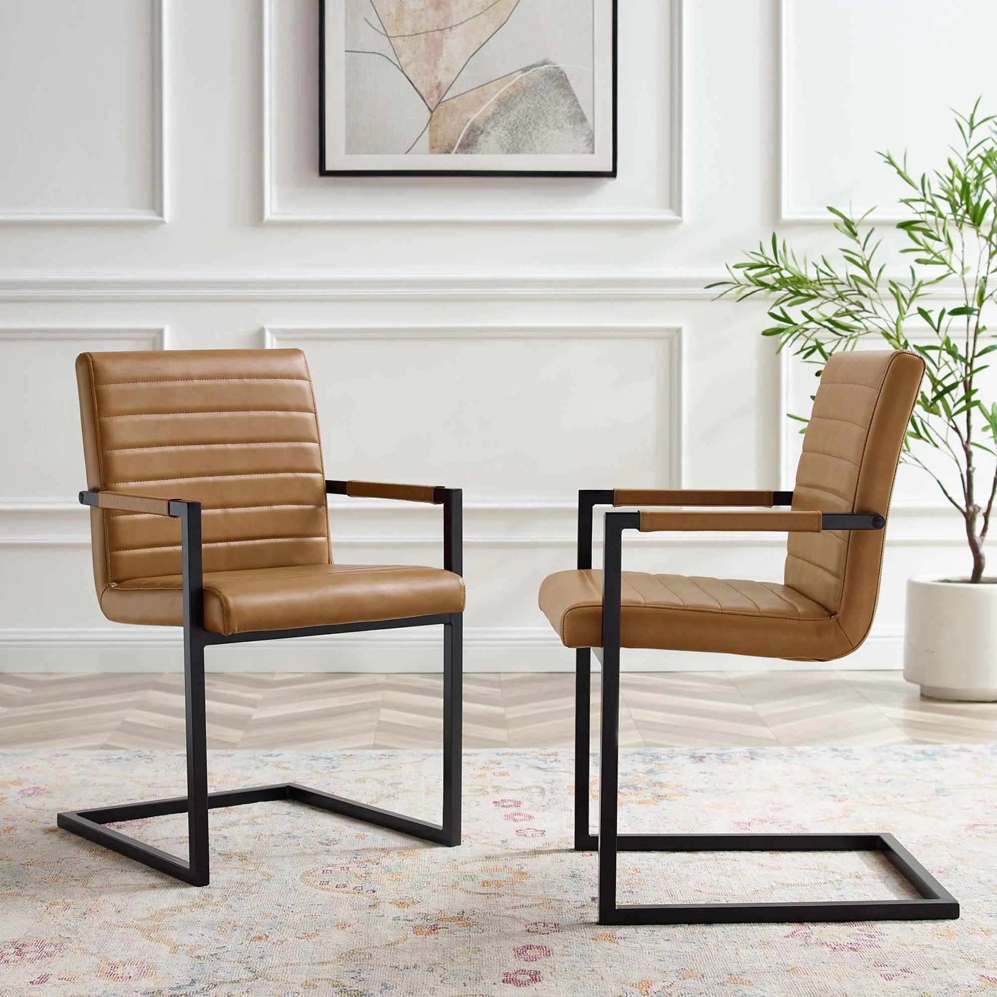 Savoy Vegan Leather Dining Chairs - Set of 2