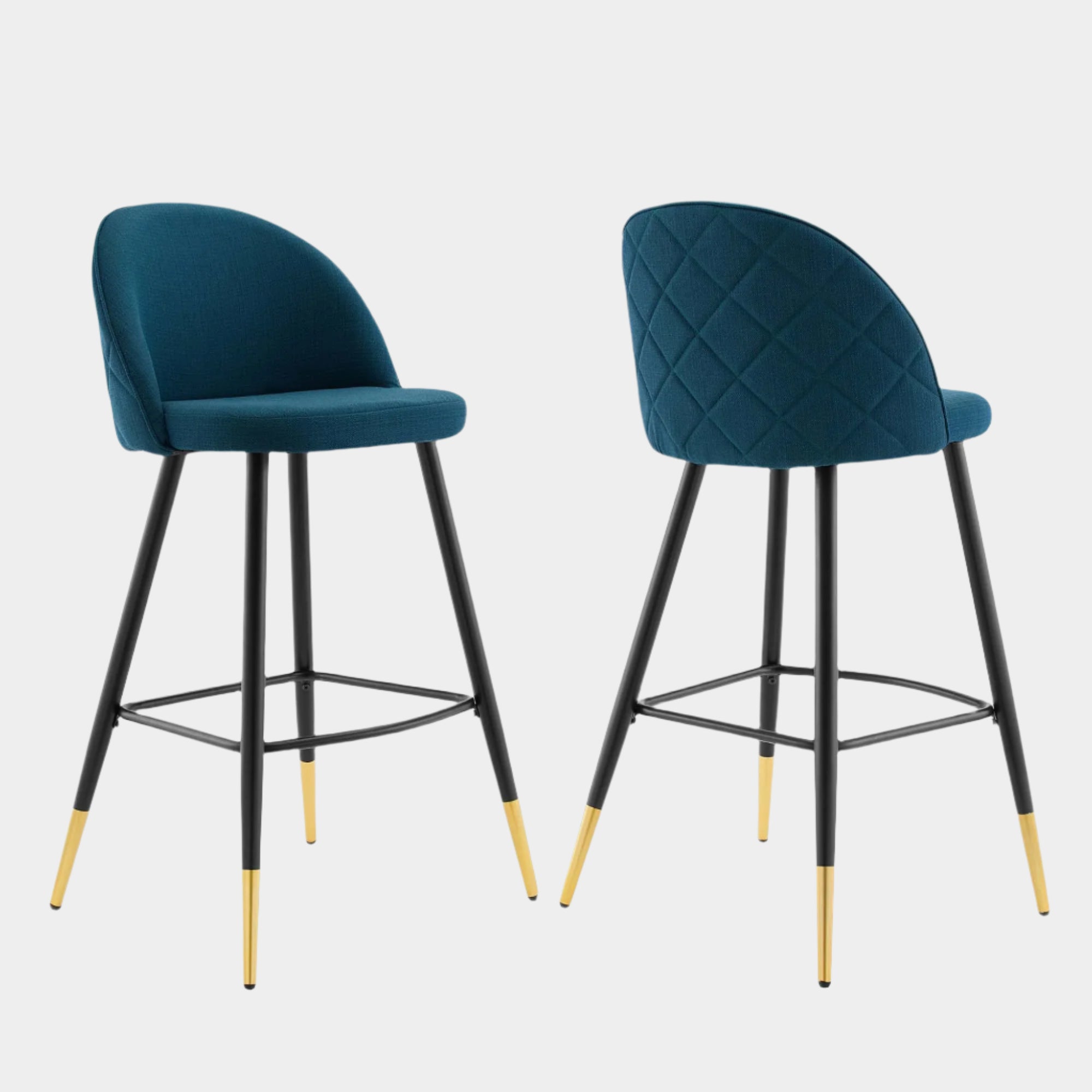 Cordial Fabric Bar Stools - Set of 2