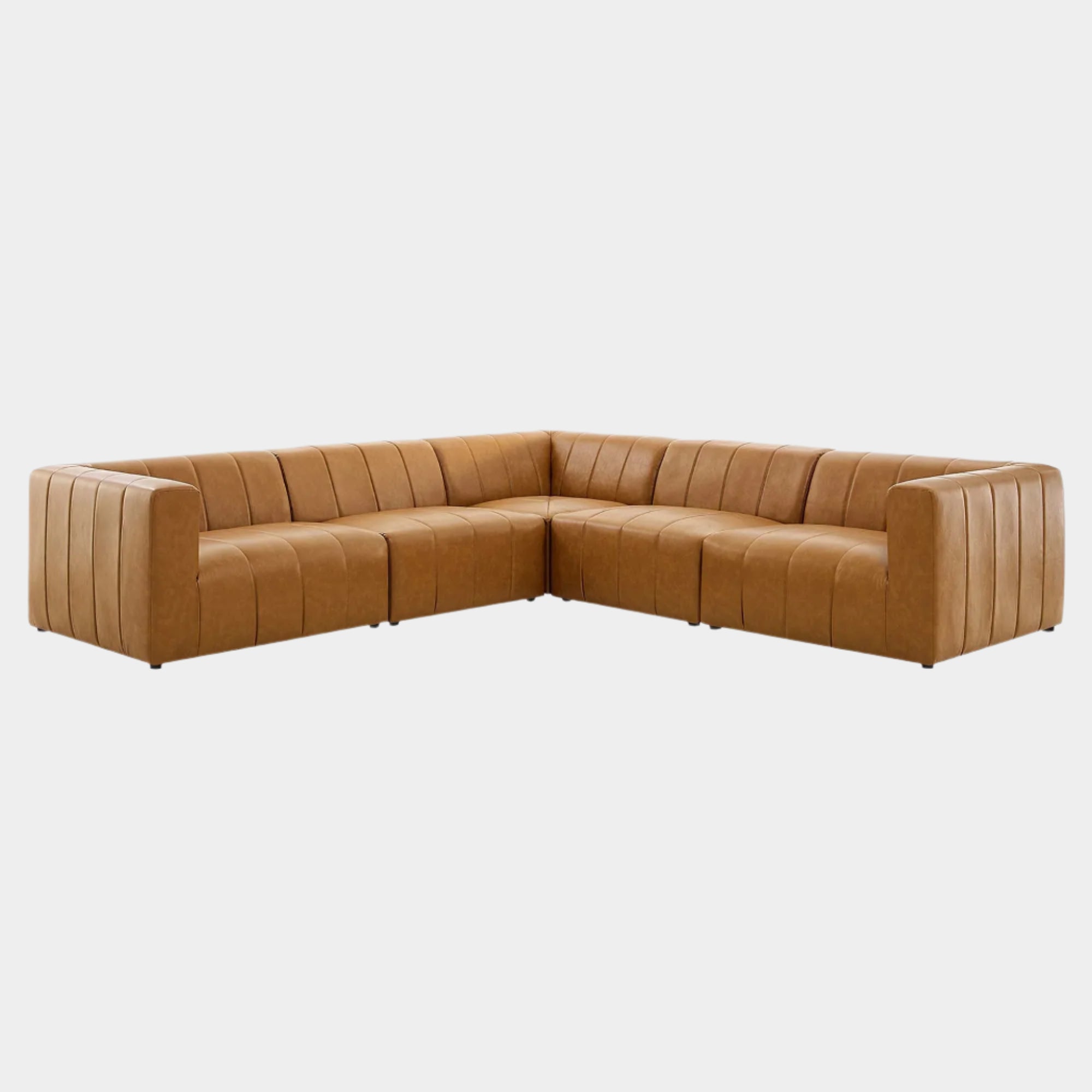 Bartlett Vegan Leather 5-Piece Sectional Sofa