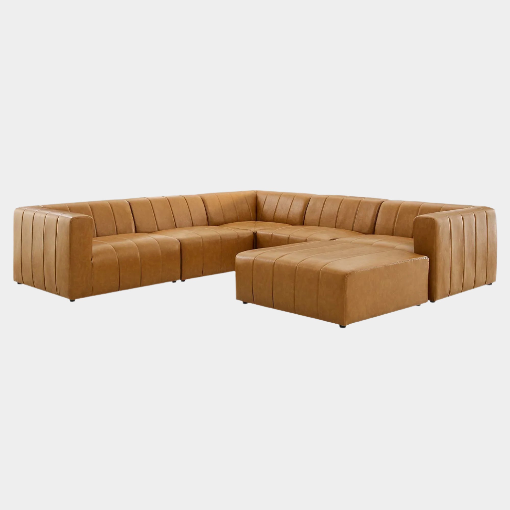 Bartlett Vegan Leather 6-Piece Sectional Sofa