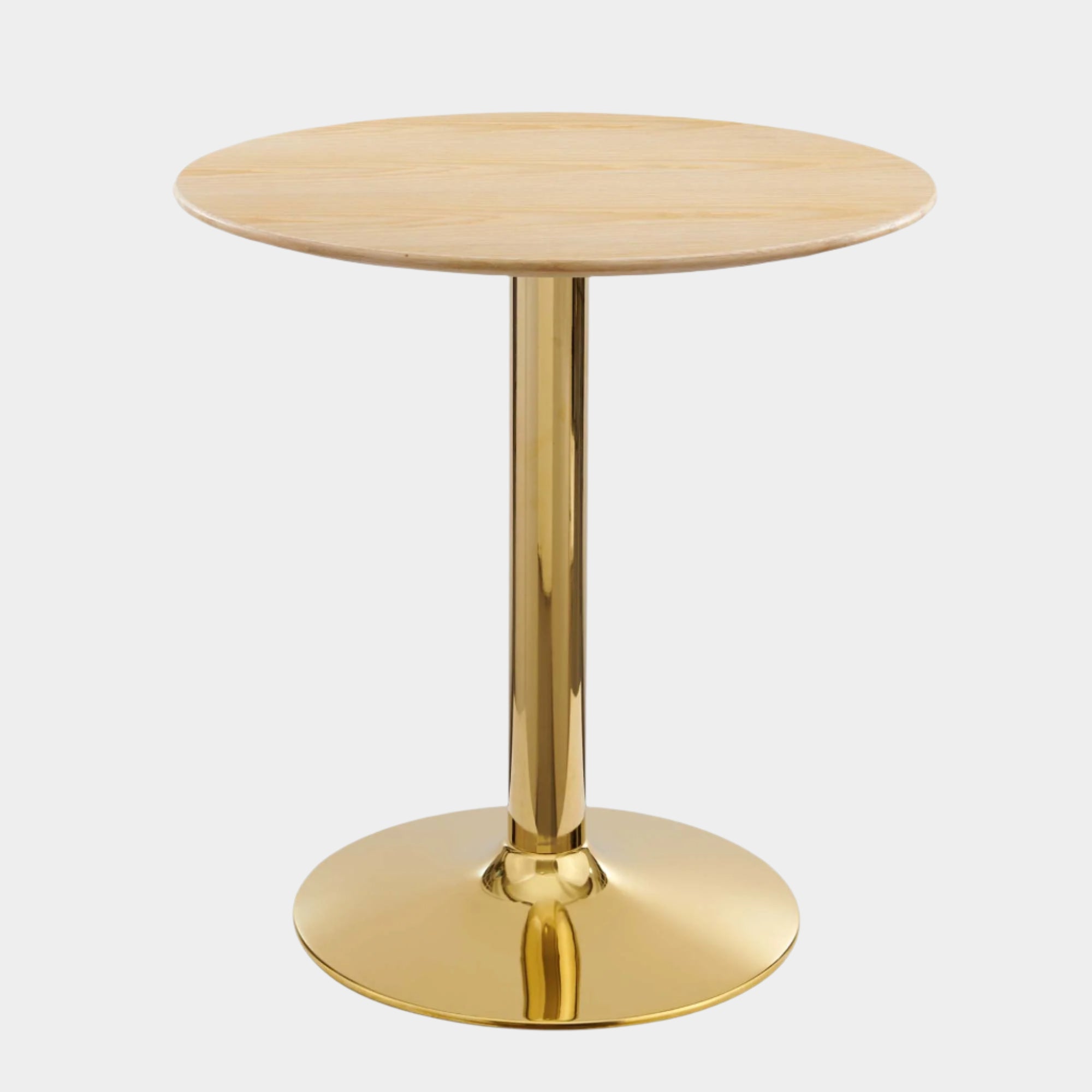 Verne 28" Dining Table in Gold Natural