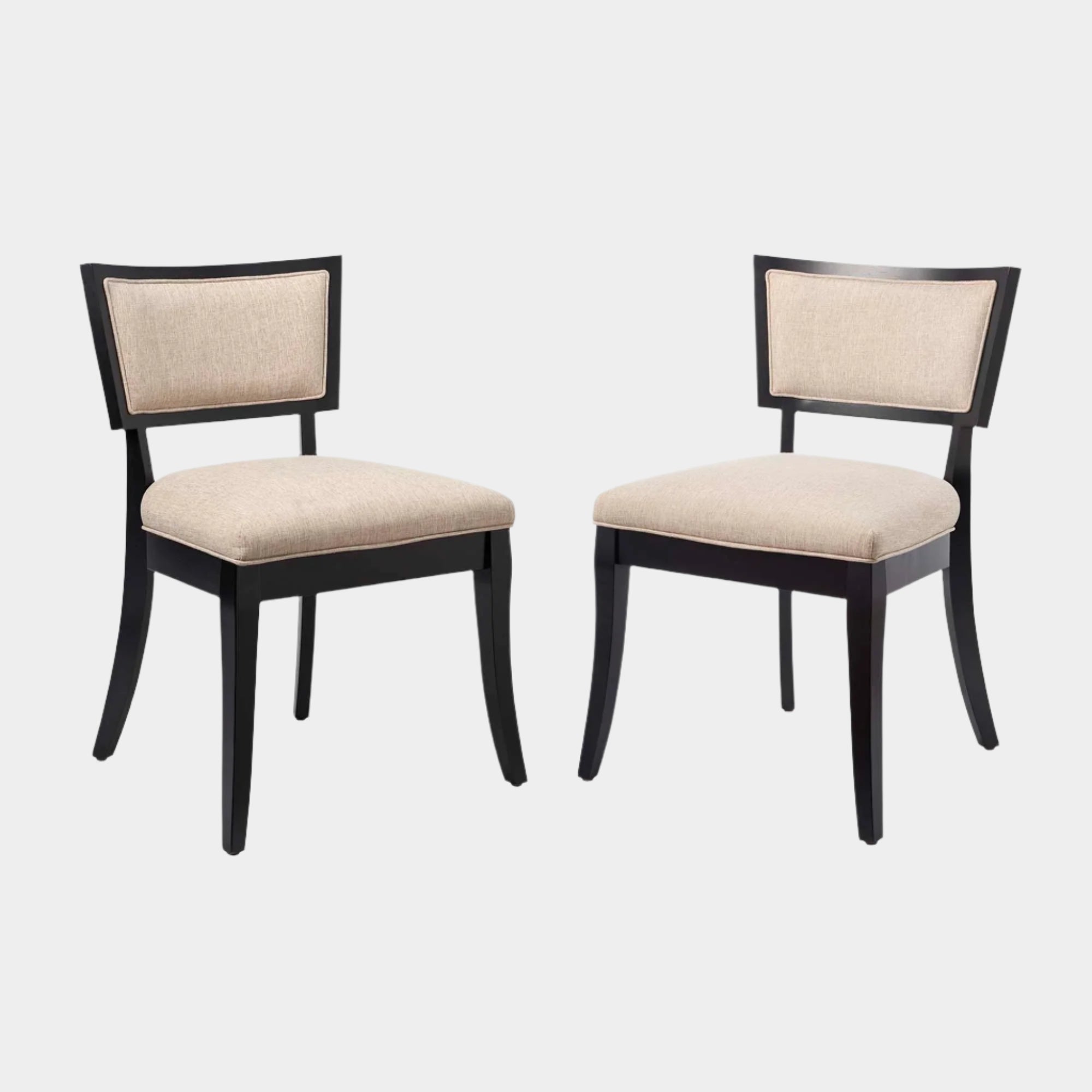 Pristine Upholstered Fabric Dining Chairs Set of 2