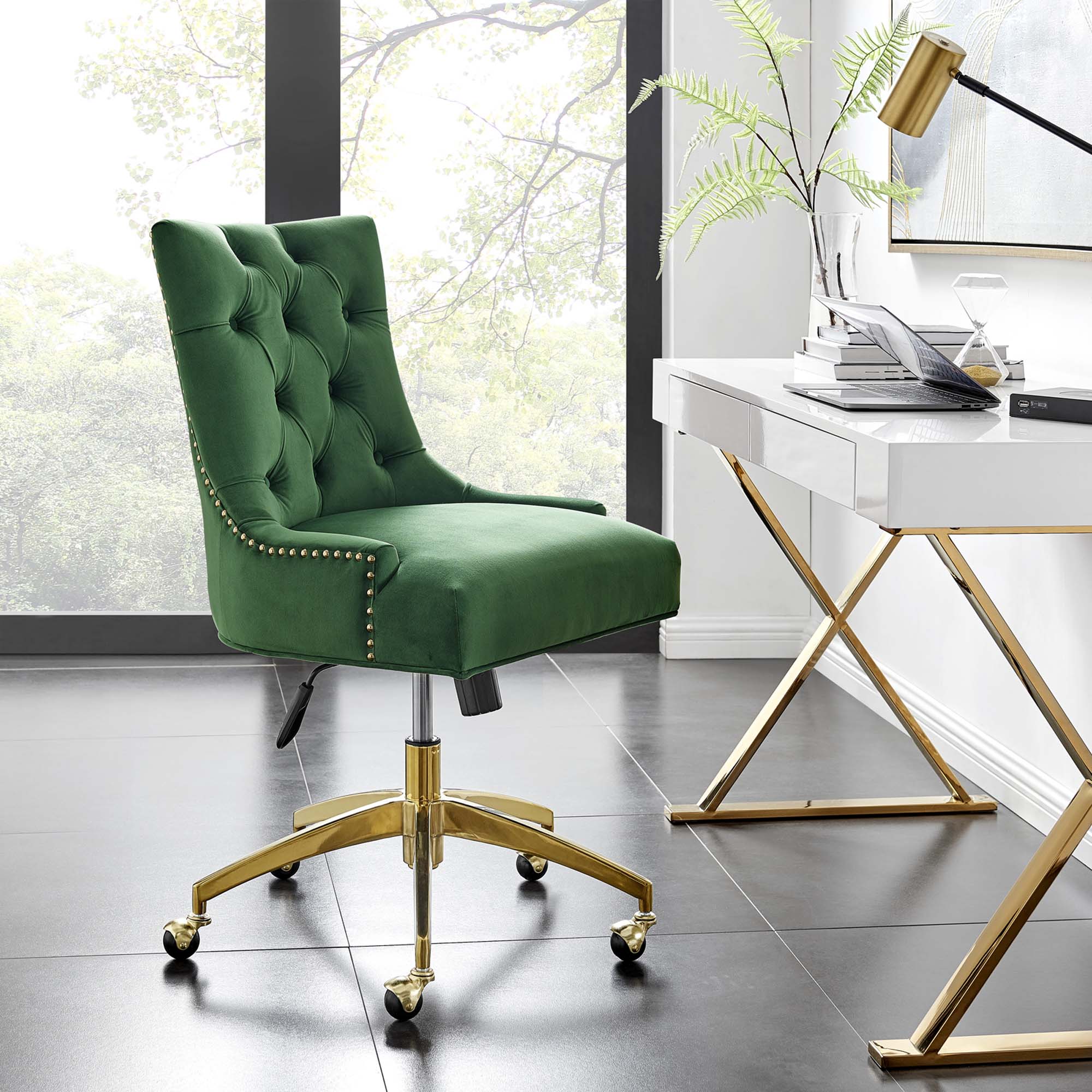 Regent Tufted Performance Velvet Office Chair