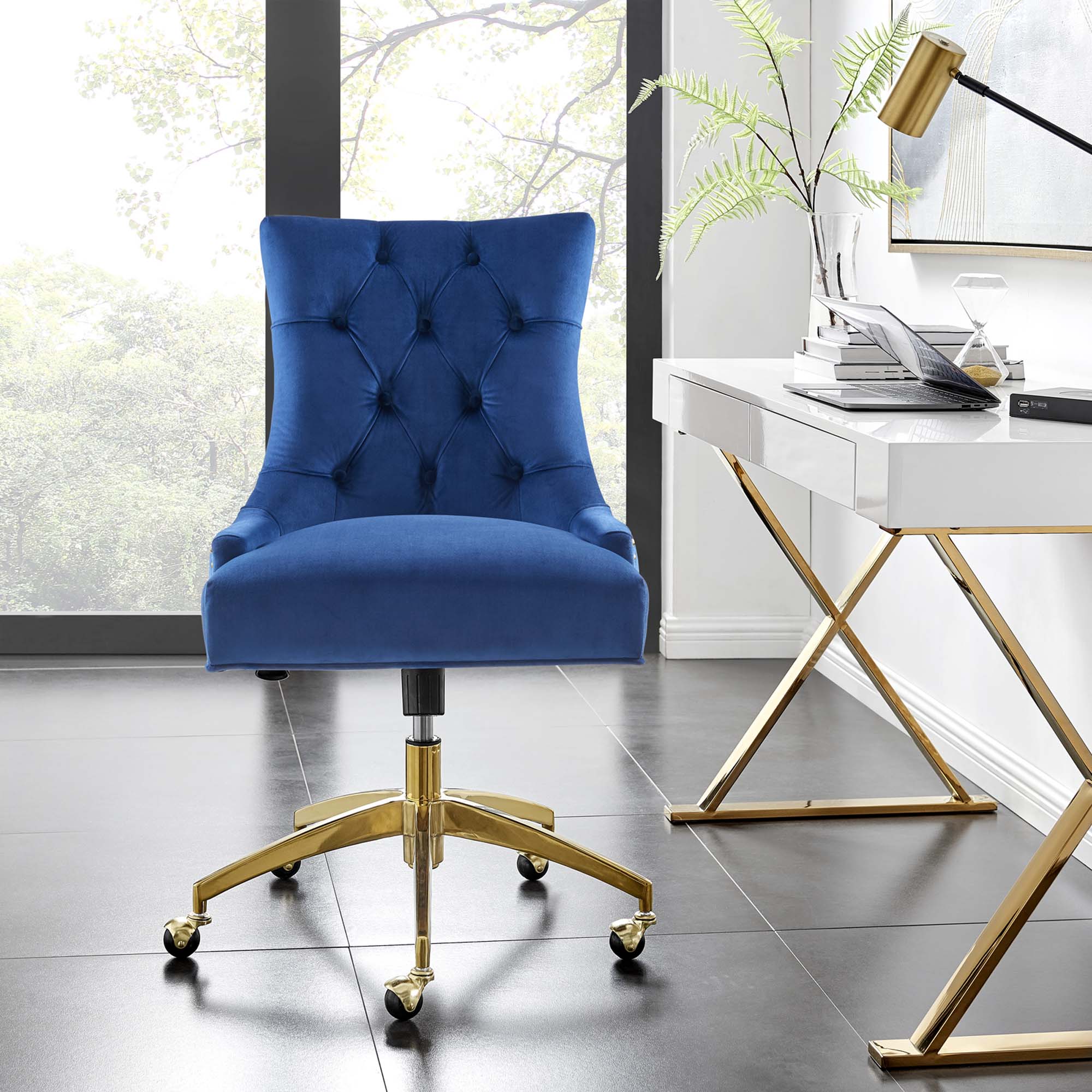 Regent Tufted Performance Velvet Office Chair