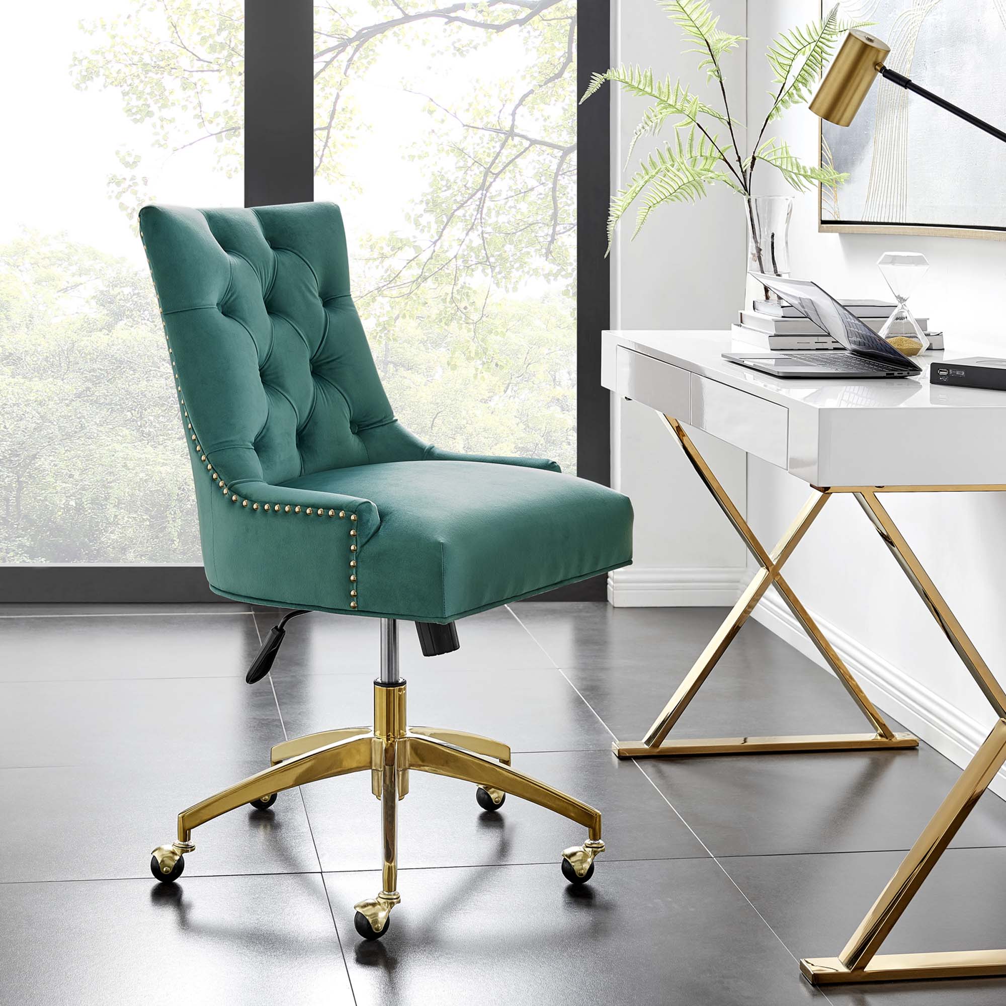 Regent Tufted Performance Velvet Office Chair