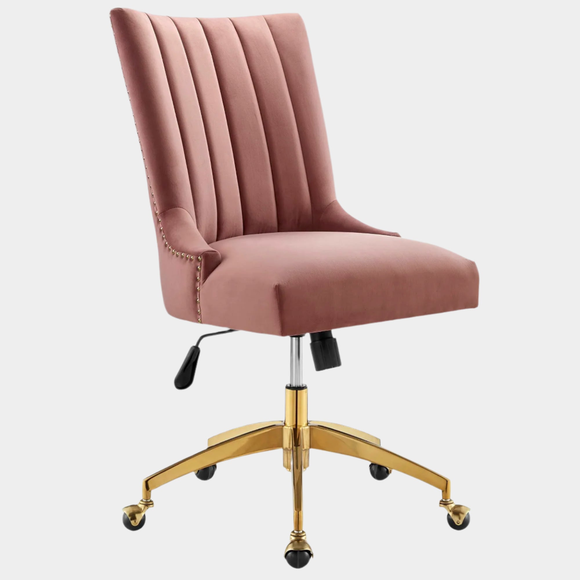 Chaise de bureau en velours capitonné Empower Channel