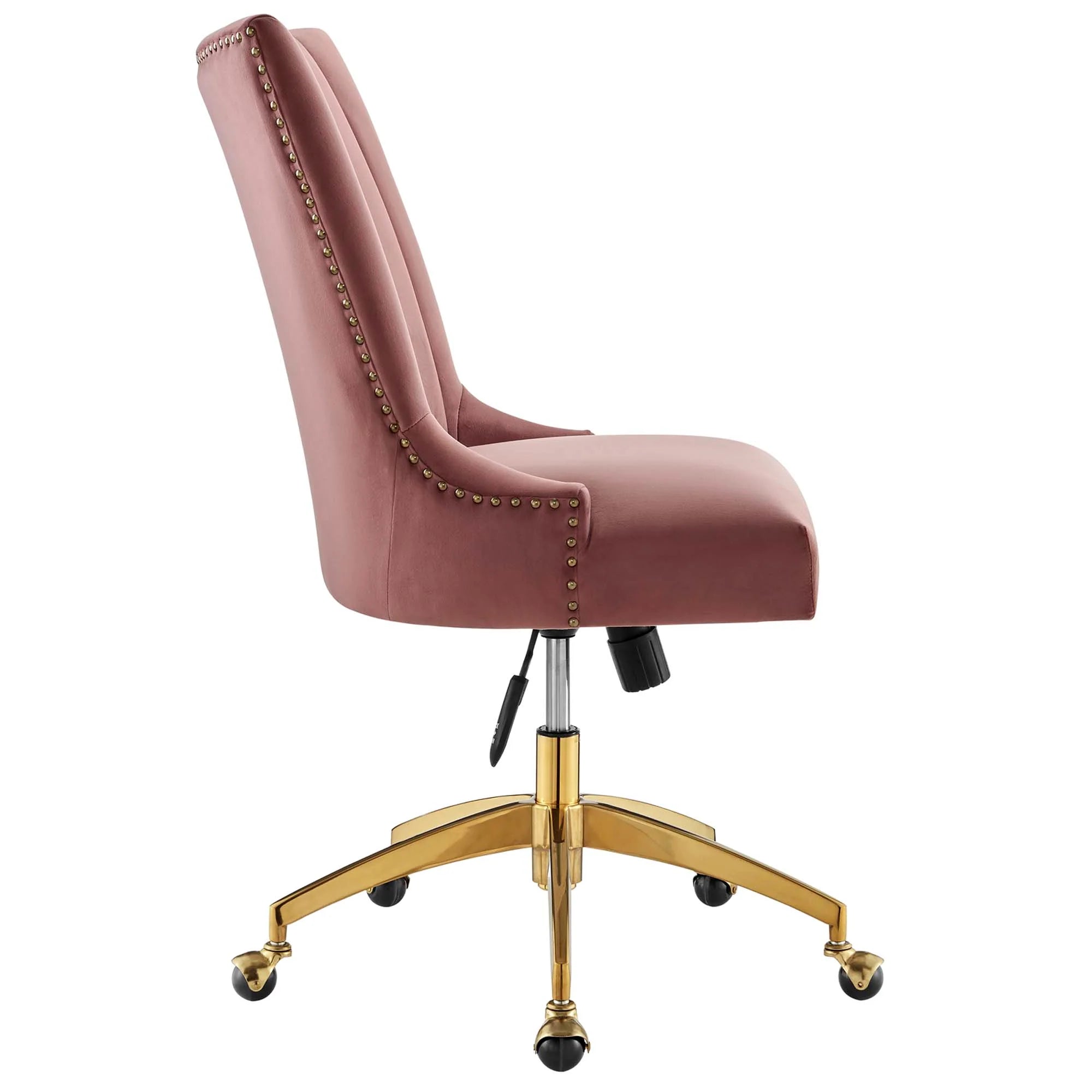 Chaise de bureau en velours capitonné Empower Channel