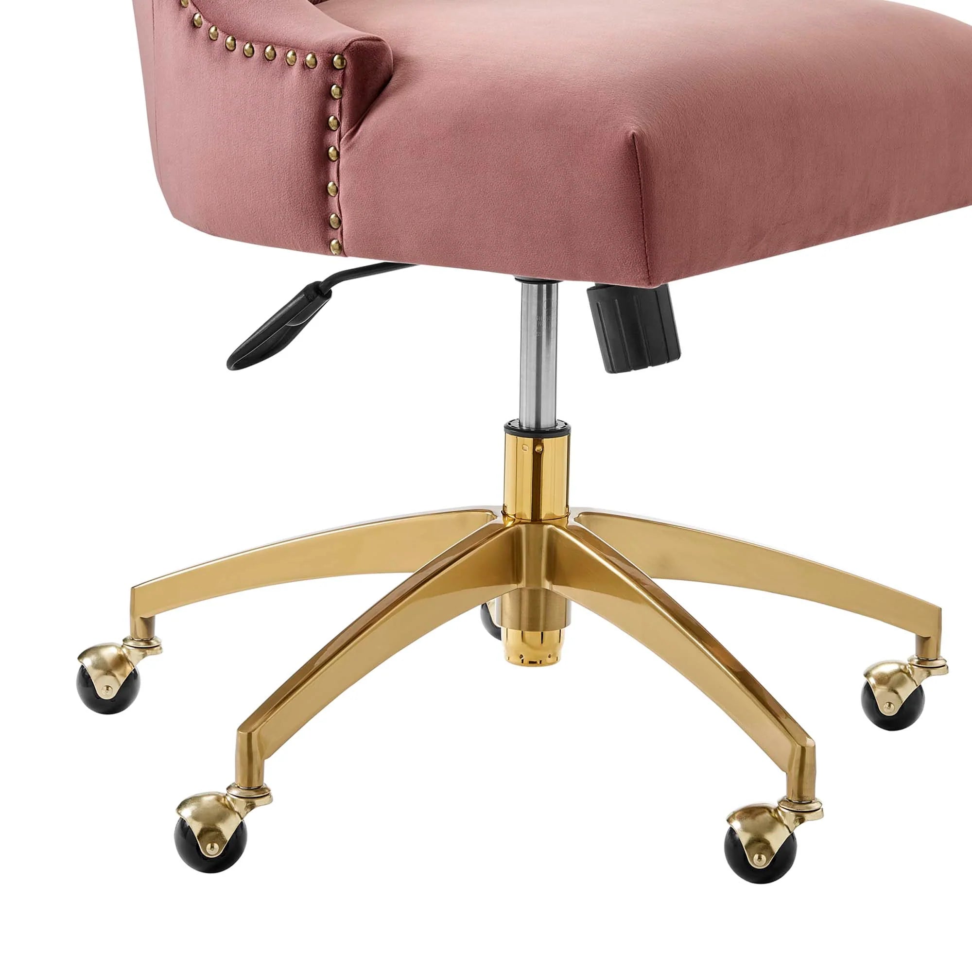 Chaise de bureau en velours capitonné Empower Channel