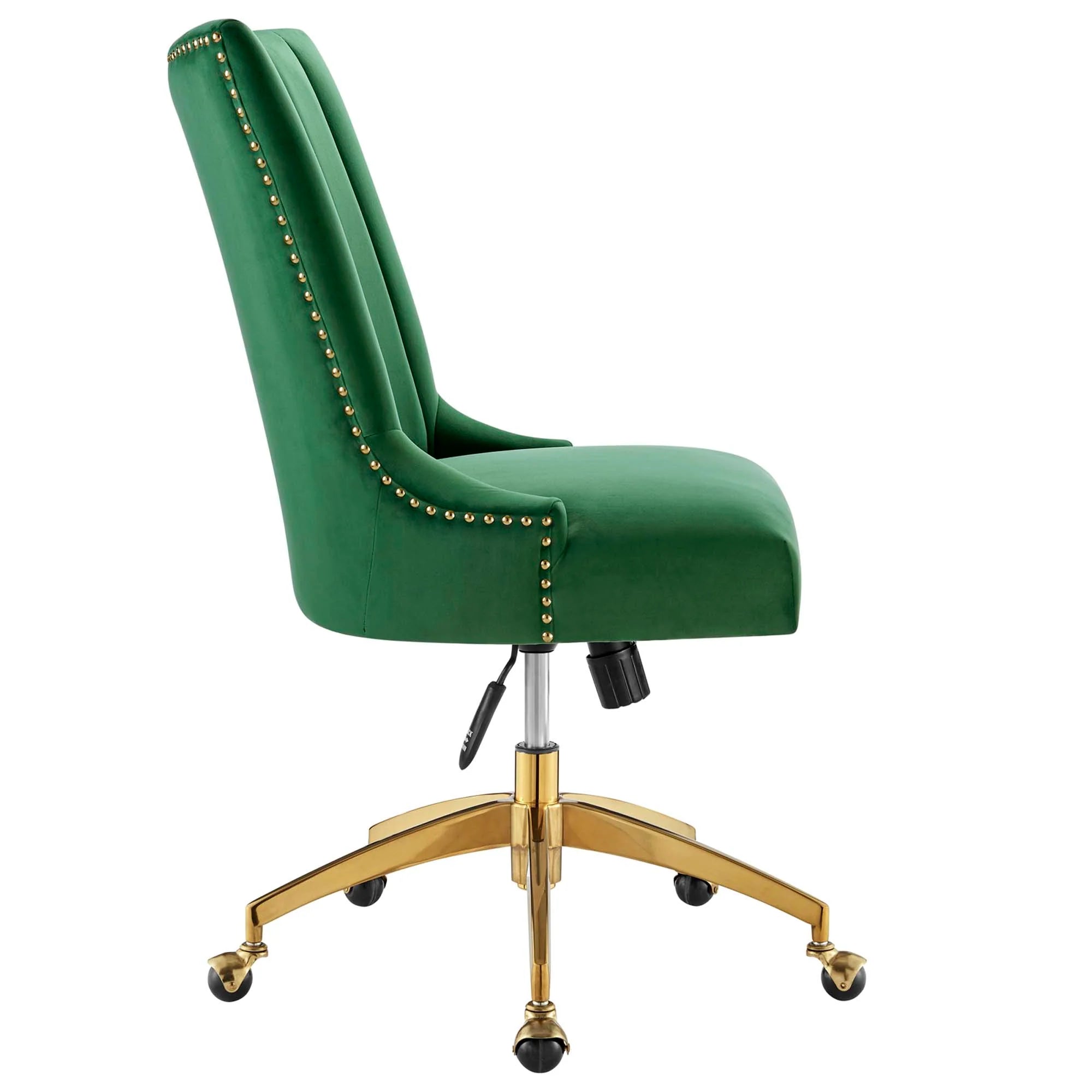 Chaise de bureau en velours capitonné Empower Channel