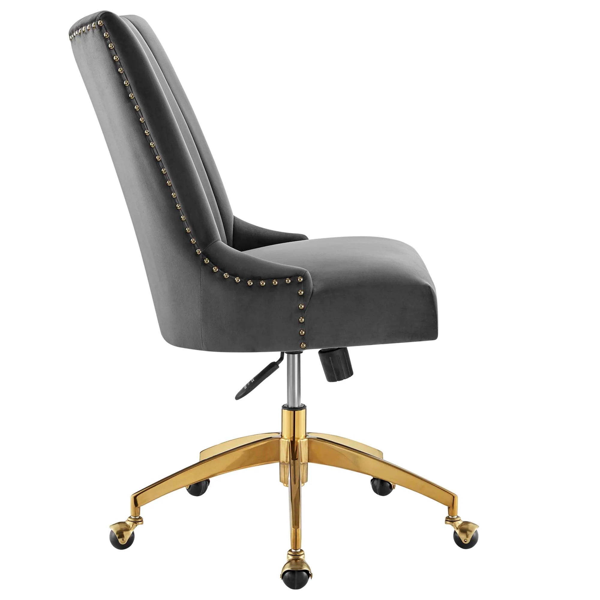 Chaise de bureau en velours capitonné Empower Channel