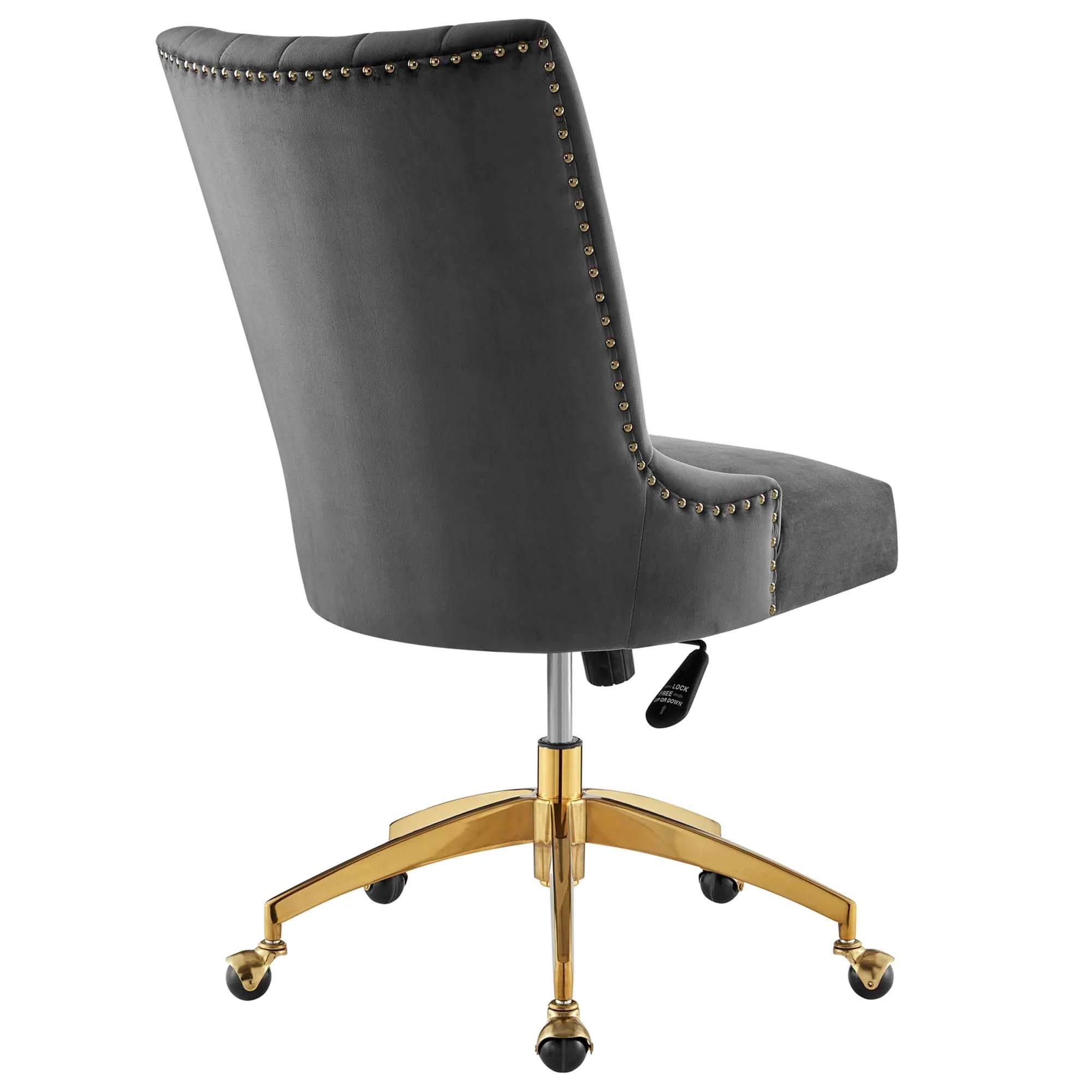 Chaise de bureau en velours capitonné Empower Channel