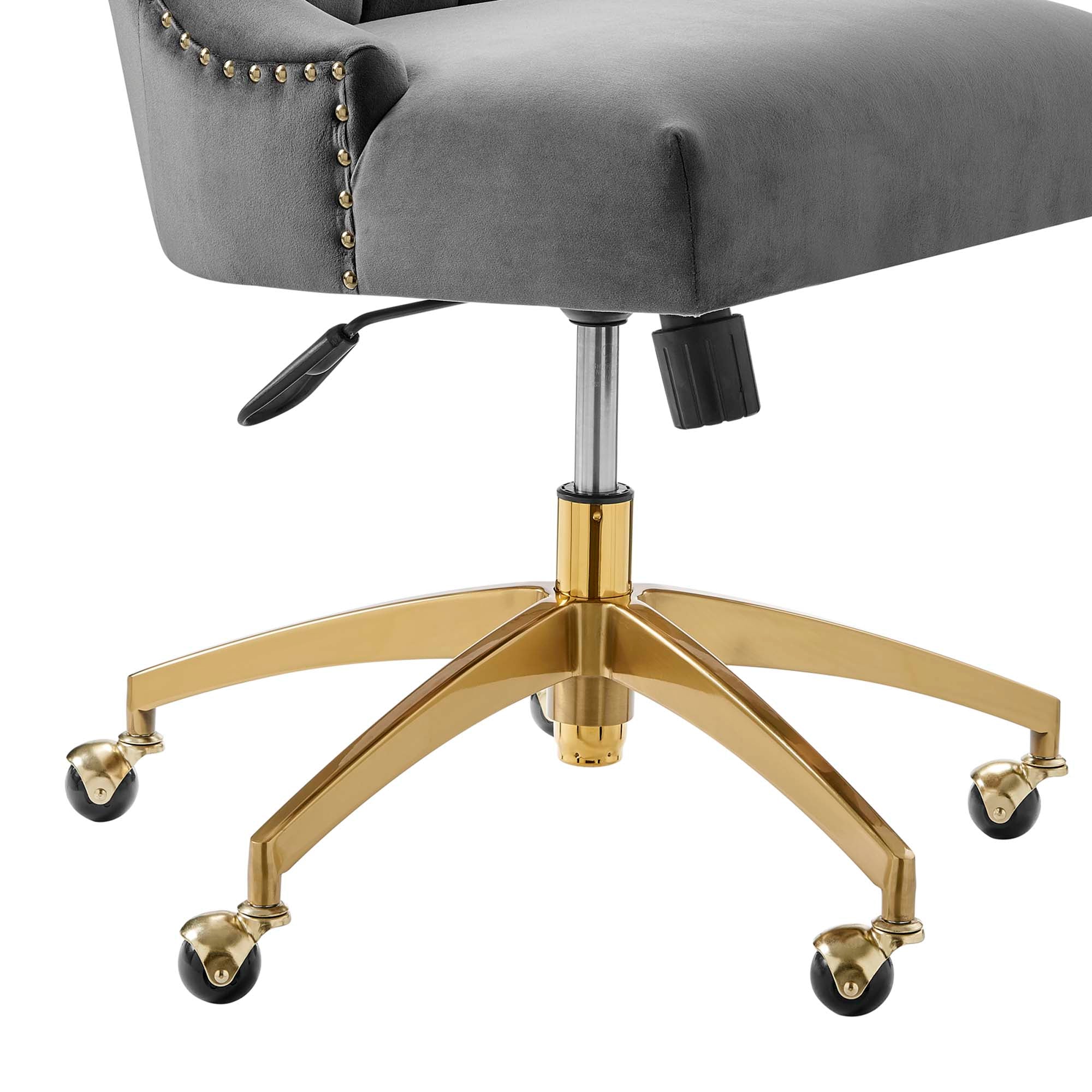 Chaise de bureau en velours capitonné Empower Channel