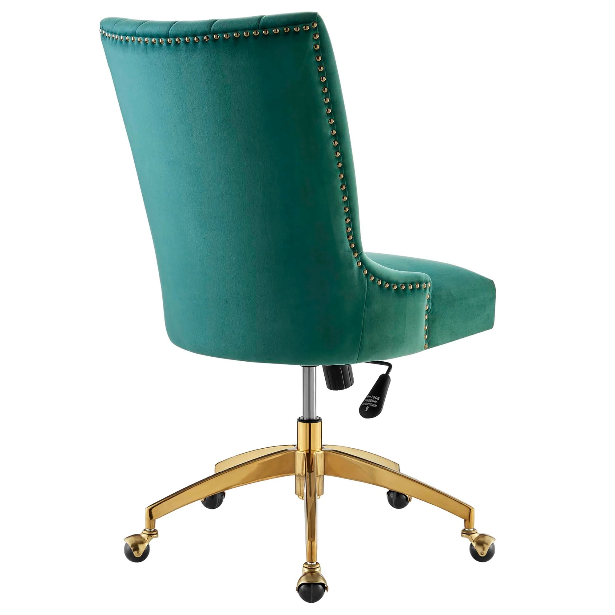 Chaise de bureau en velours capitonné Empower Channel