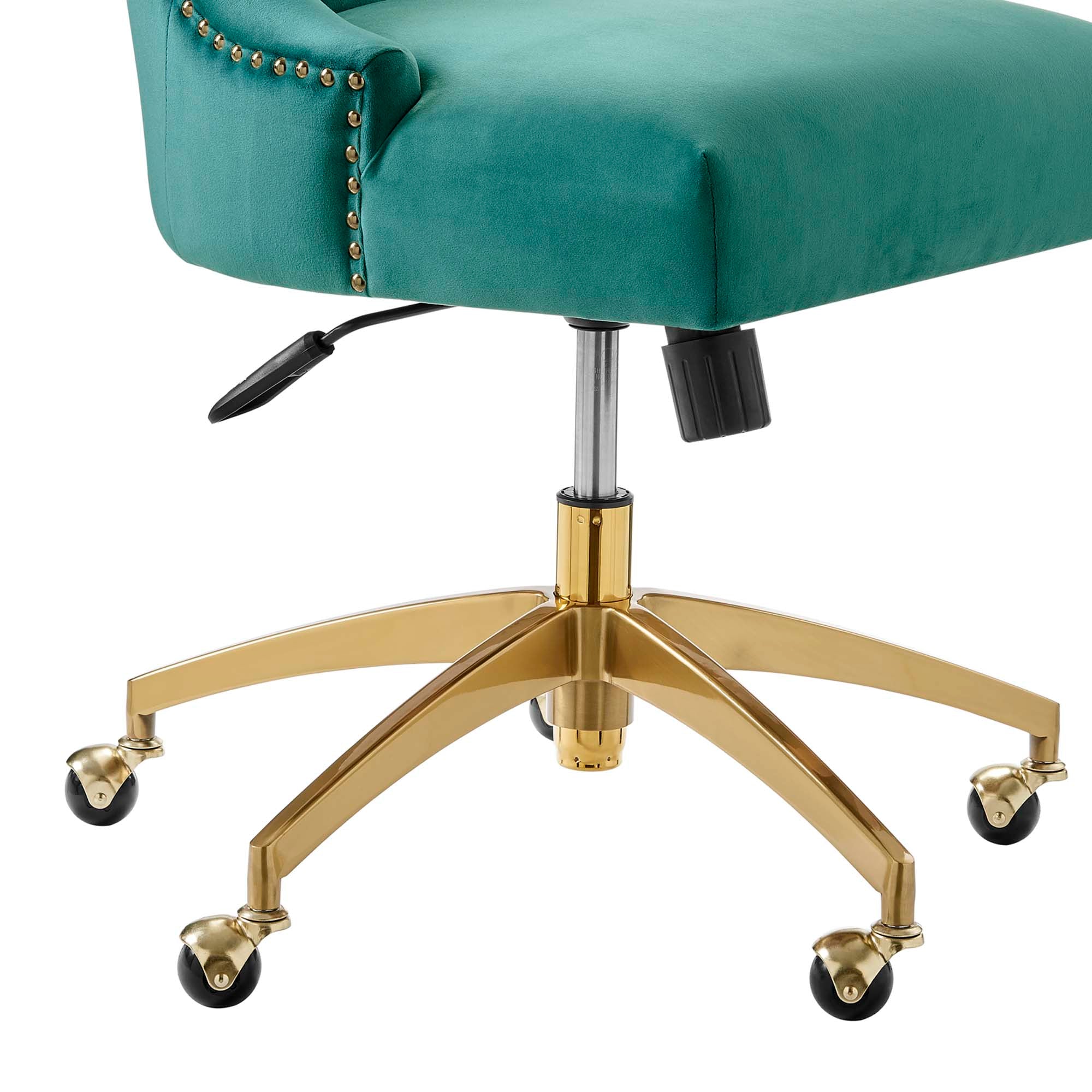 Chaise de bureau en velours capitonné Empower Channel