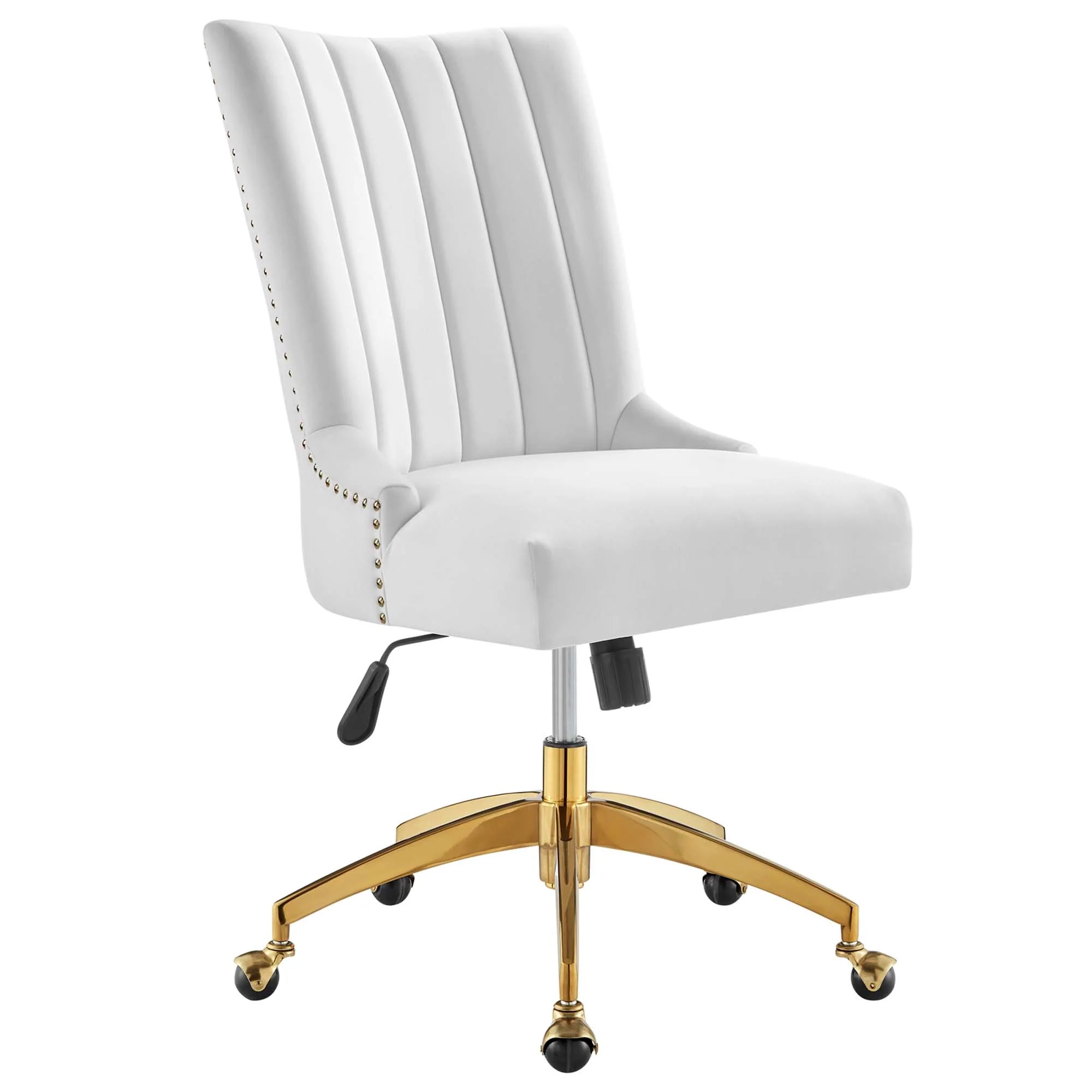 Chaise de bureau en velours capitonné Empower Channel