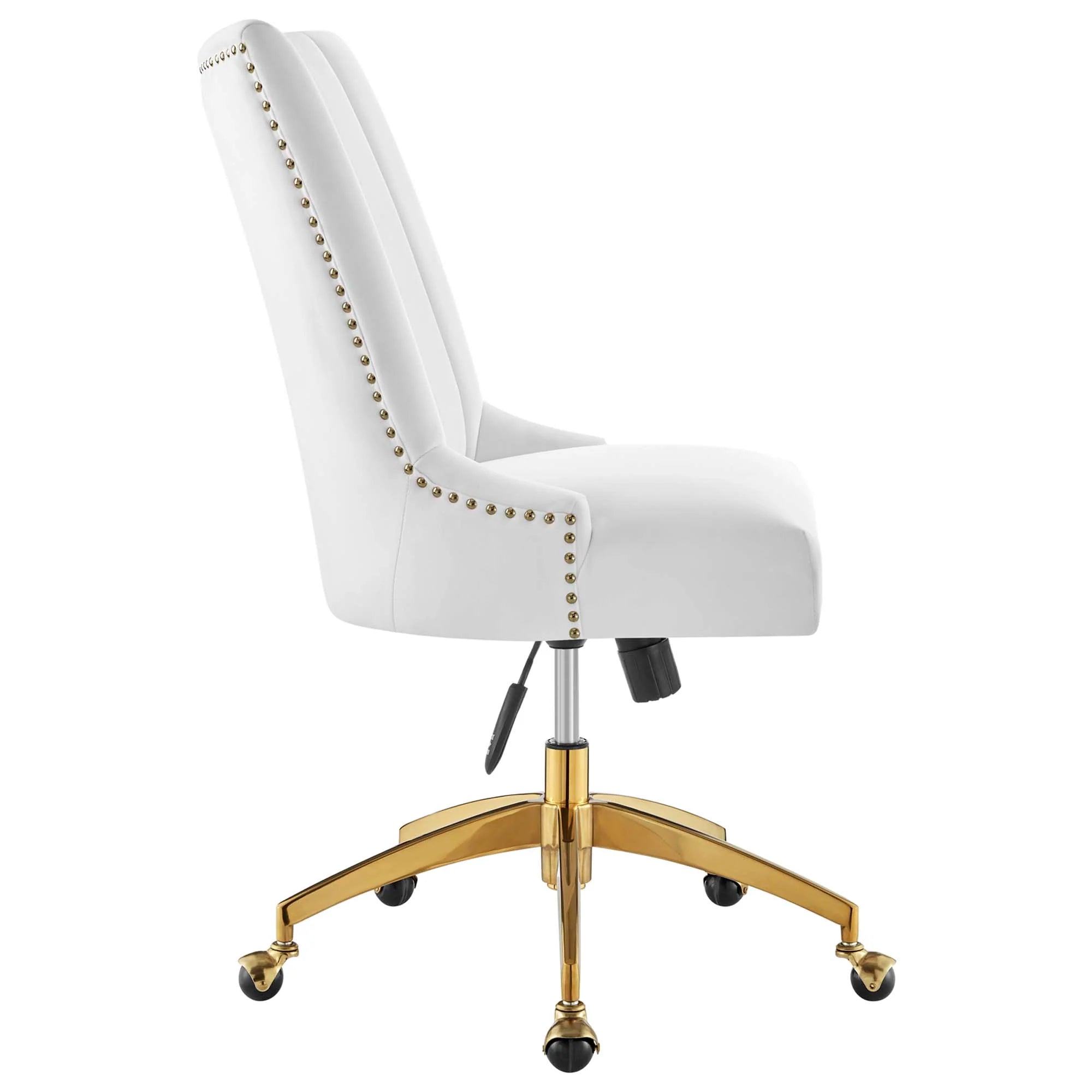 Chaise de bureau en velours capitonné Empower Channel