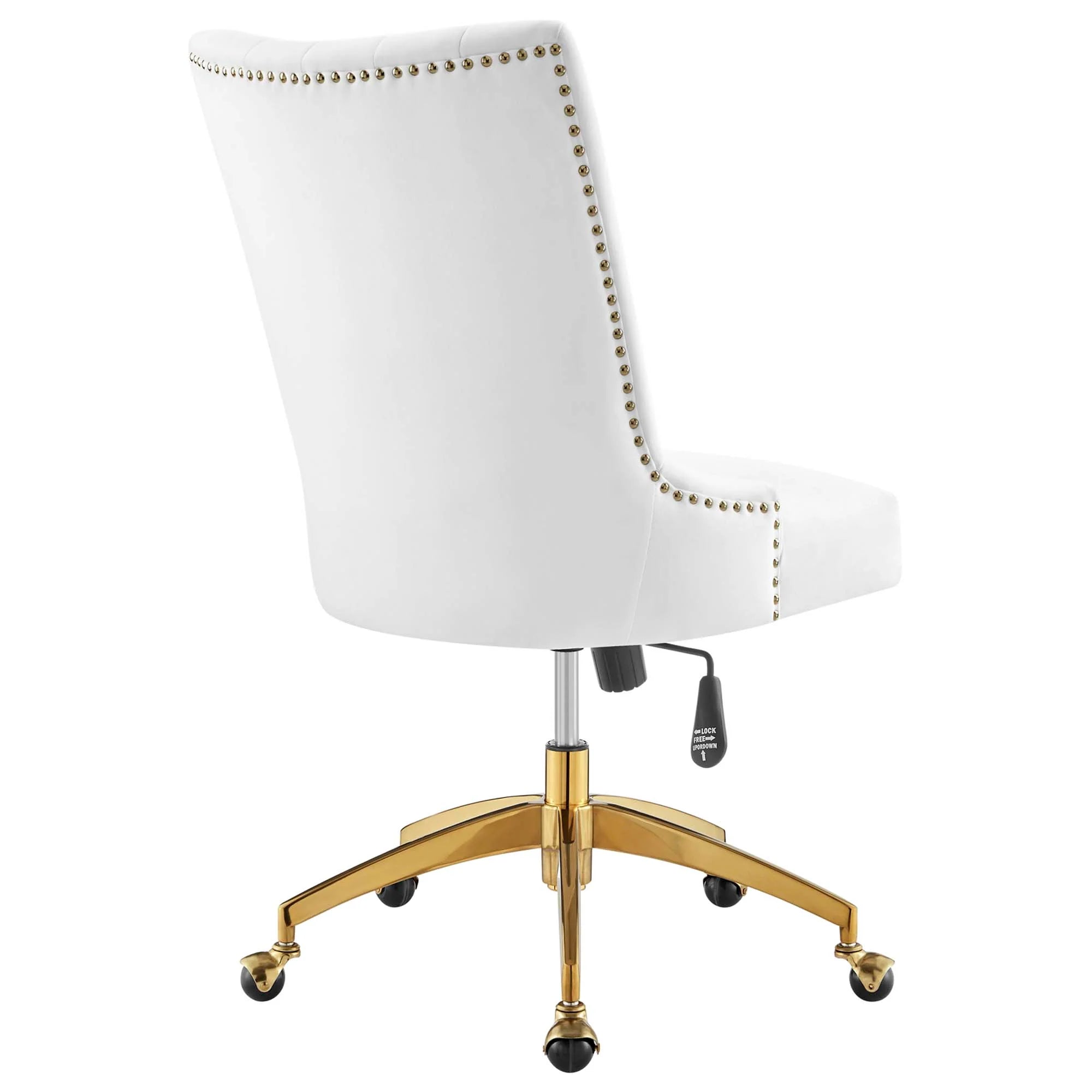 Chaise de bureau en velours capitonné Empower Channel