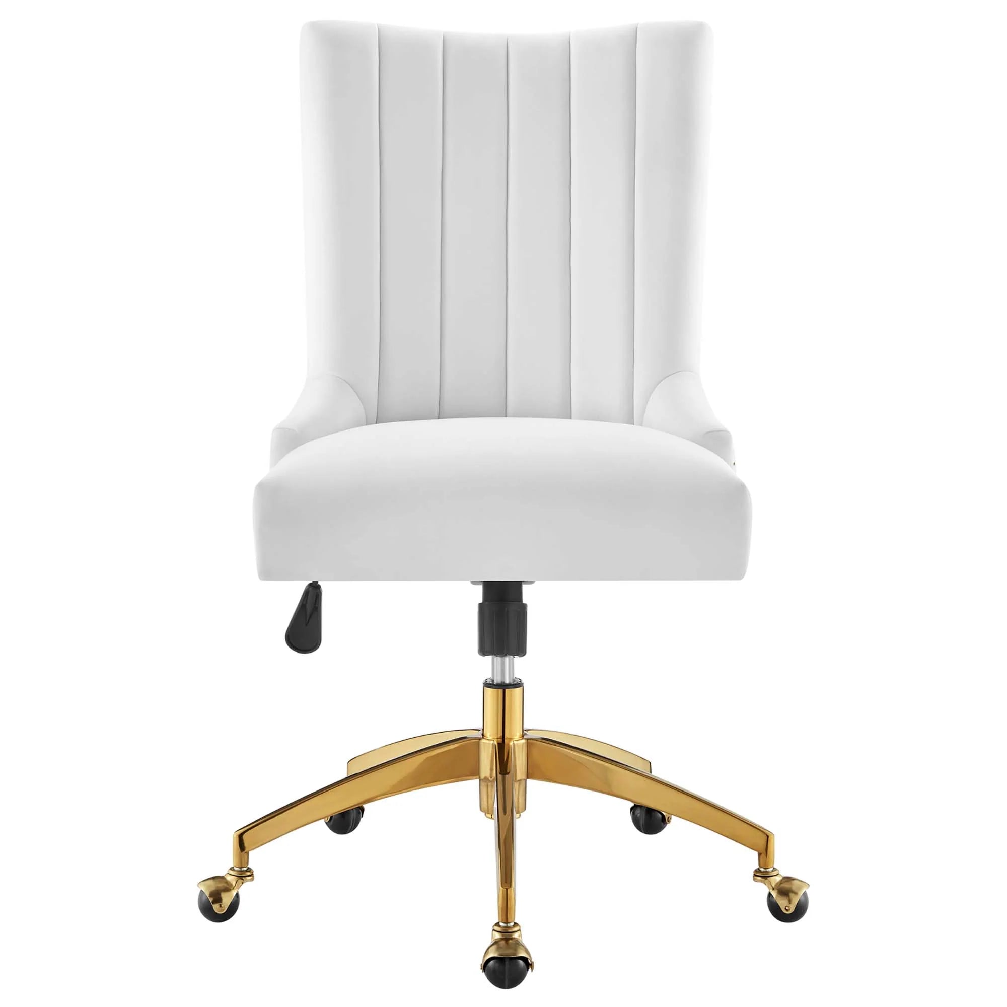 Chaise de bureau en velours capitonné Empower Channel