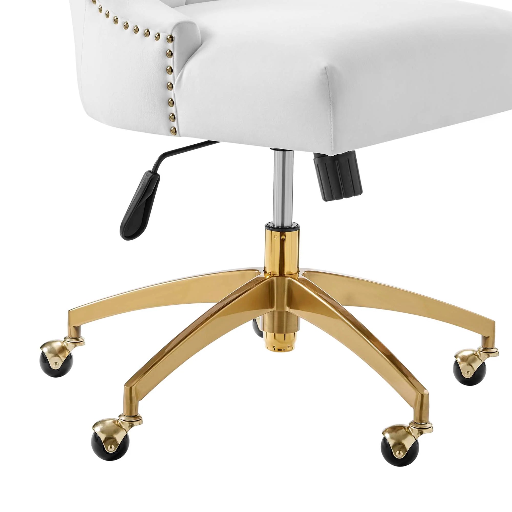 Chaise de bureau en velours capitonné Empower Channel