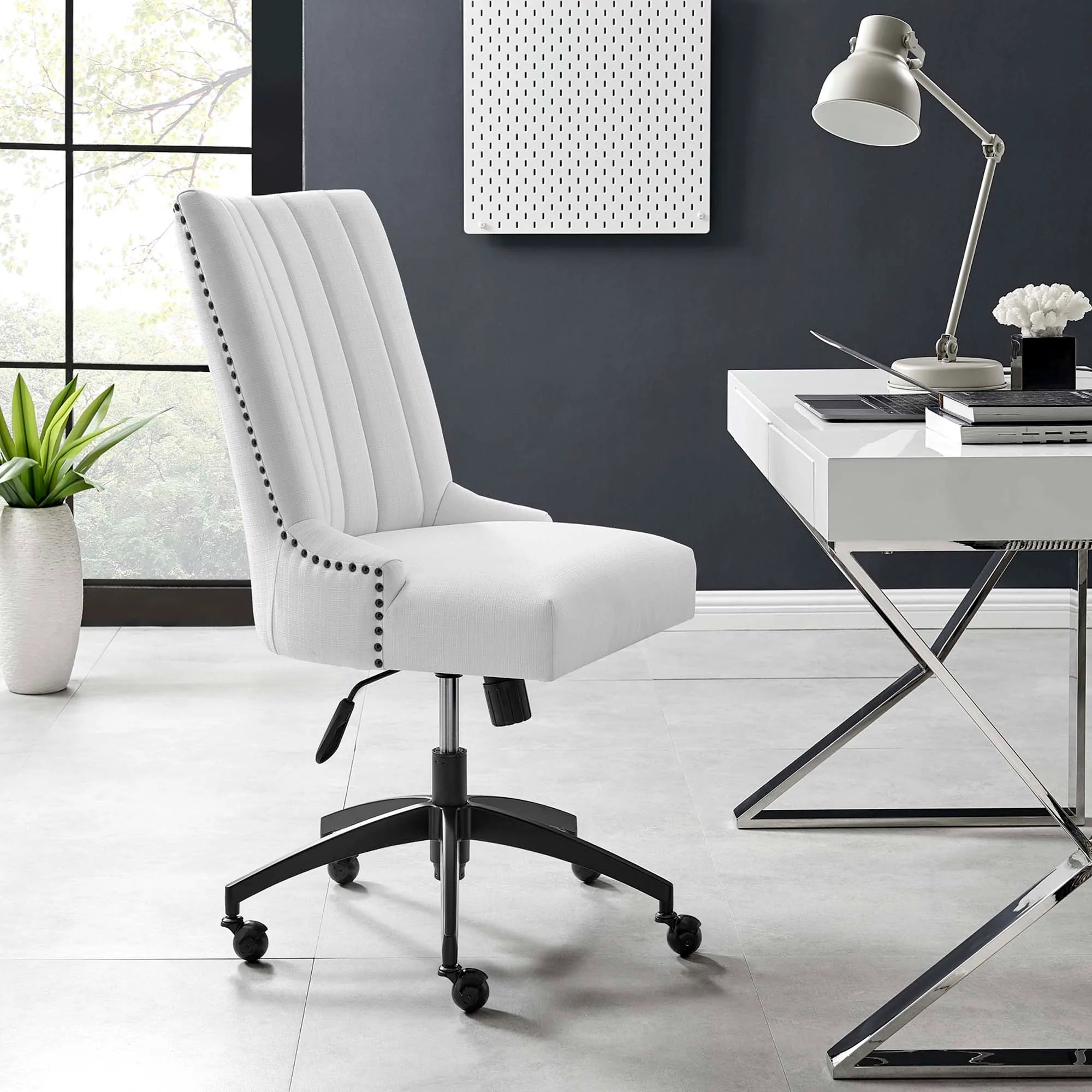 Chaise de bureau en tissu capitonné Empower Channel