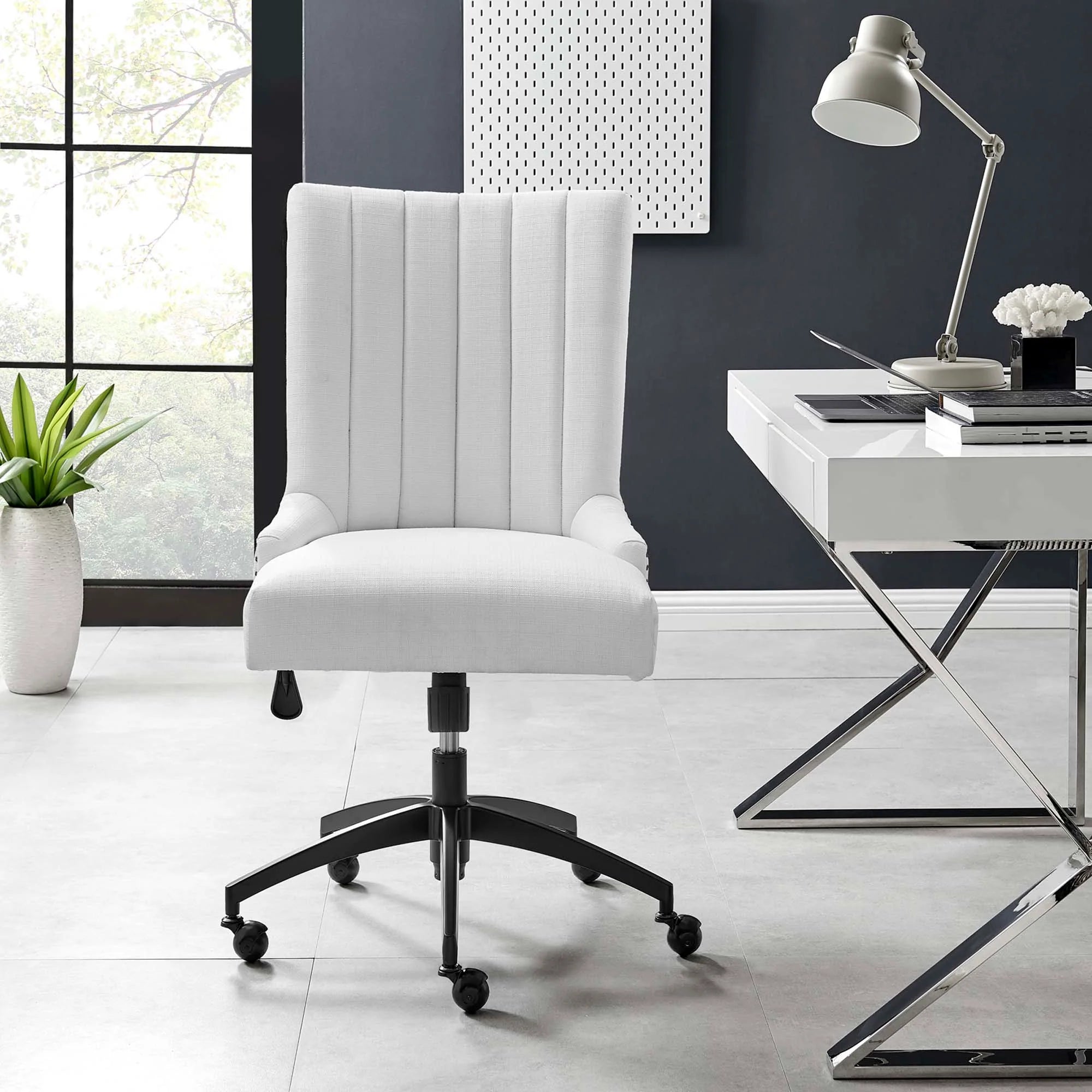 Chaise de bureau en tissu capitonné Empower Channel