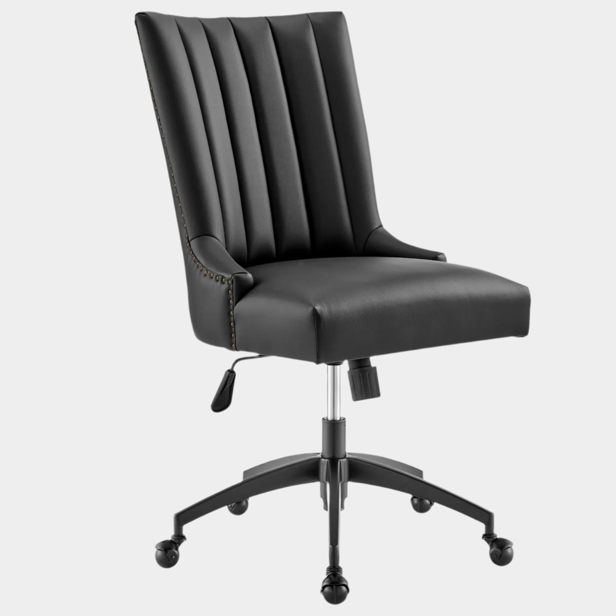 Chaise de bureau en cuir végétalien tufté Empower Channel