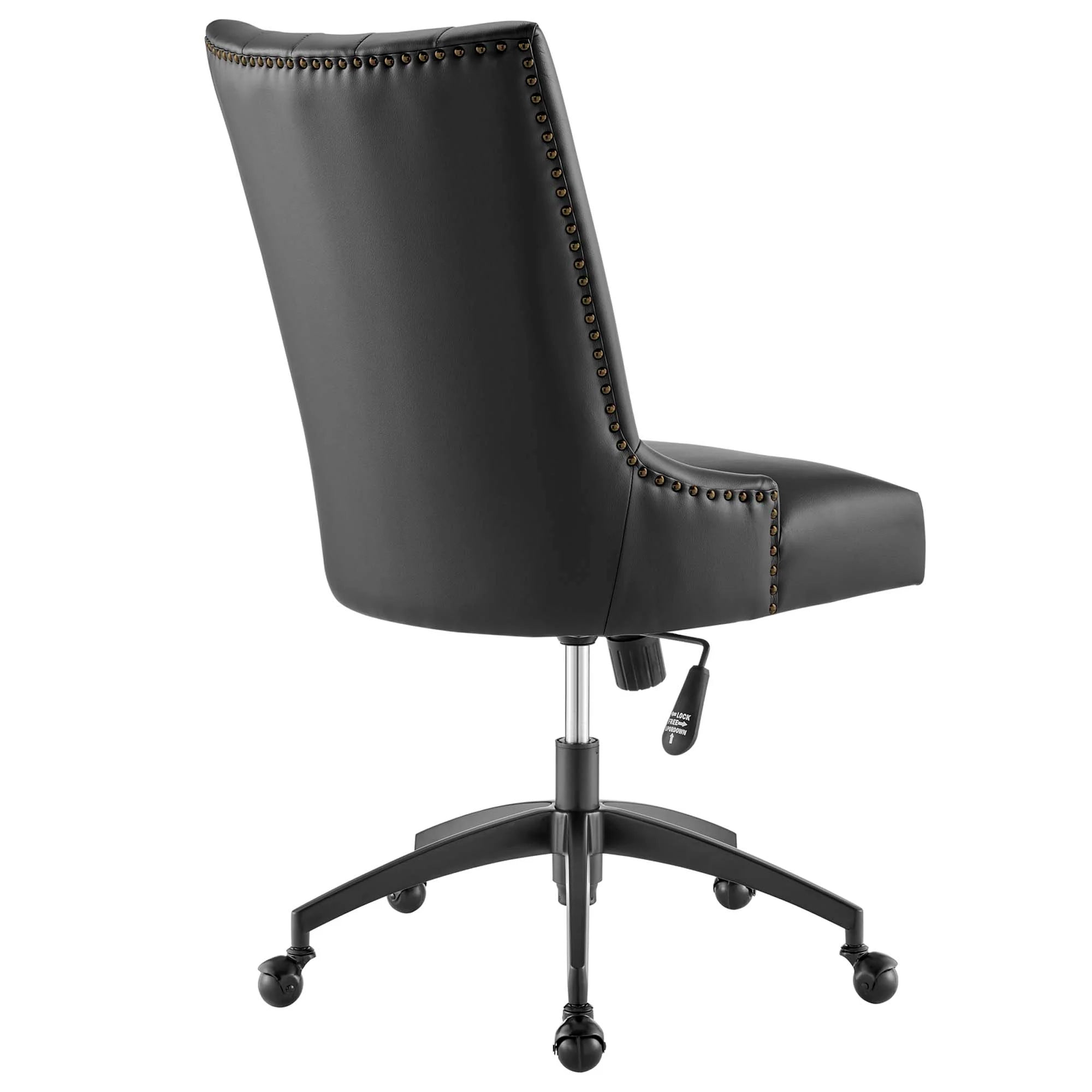 Chaise de bureau en cuir végétalien tufté Empower Channel