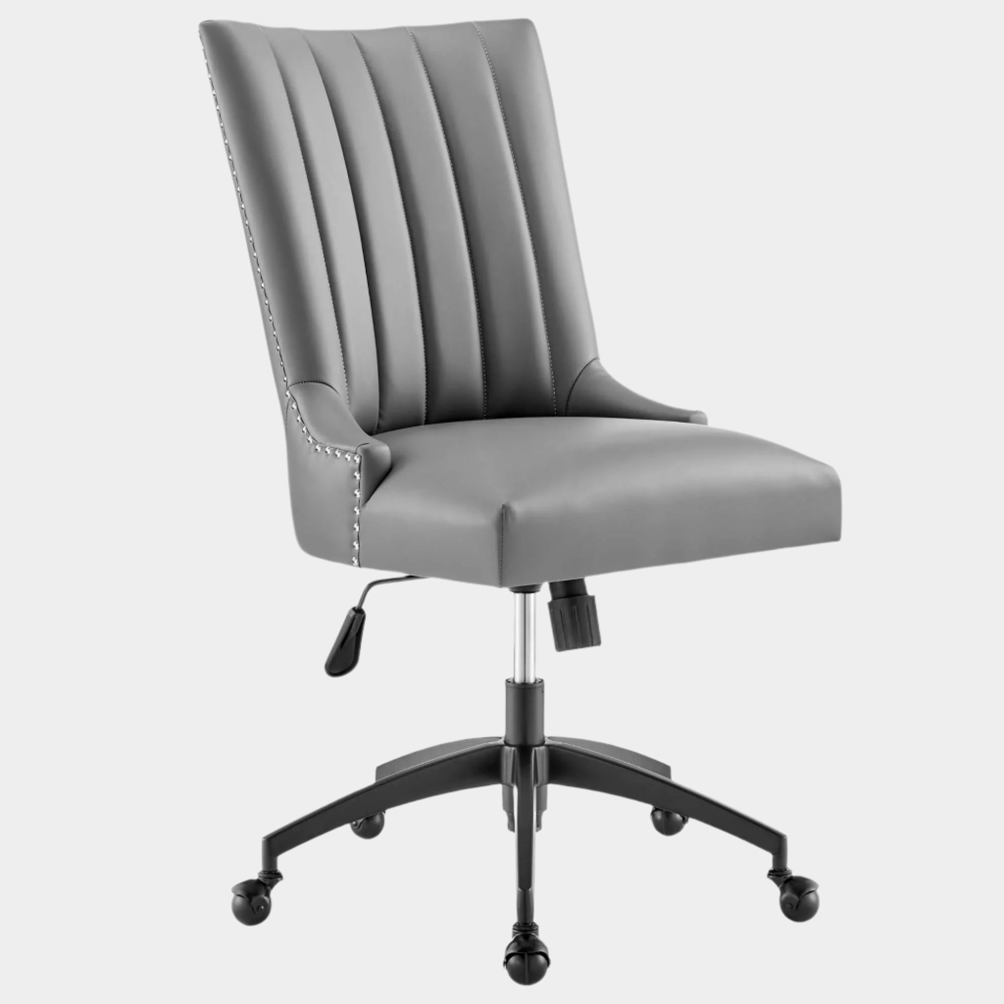 Chaise de bureau en cuir végétalien tufté Empower Channel