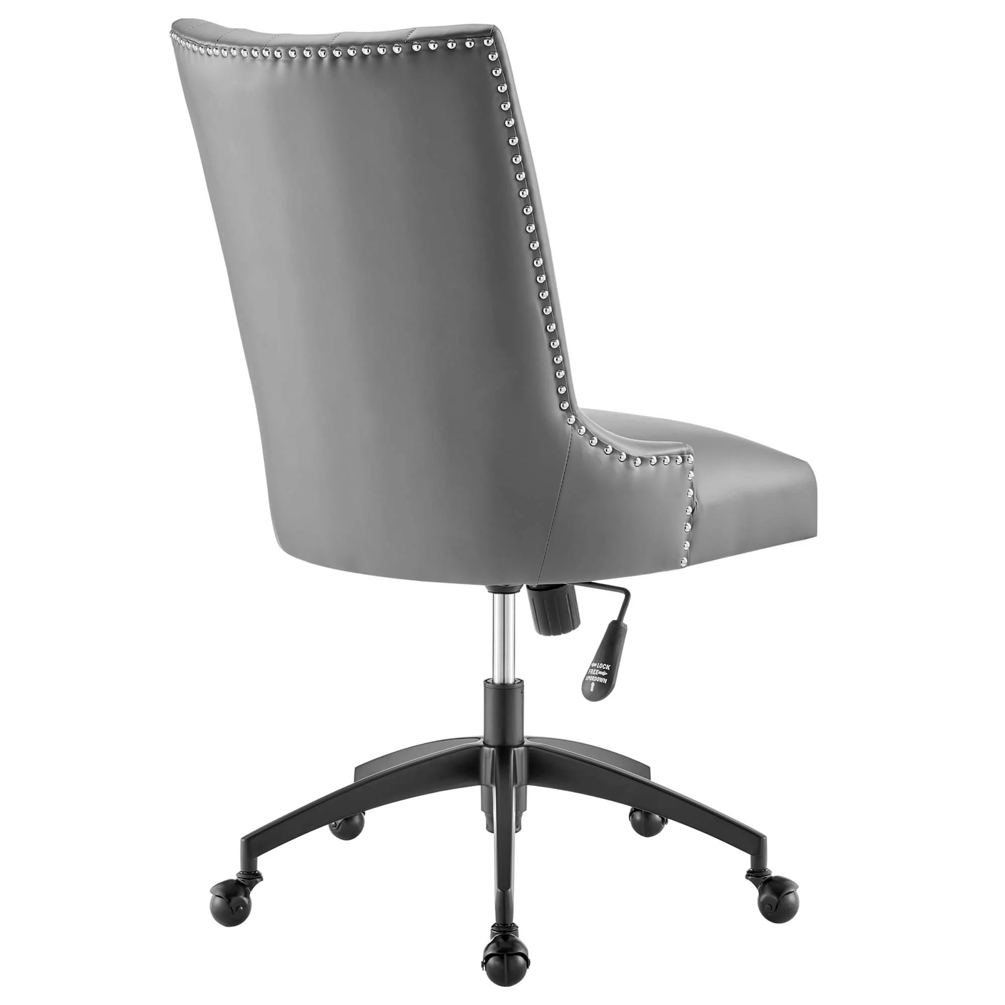 Chaise de bureau en cuir végétalien tufté Empower Channel