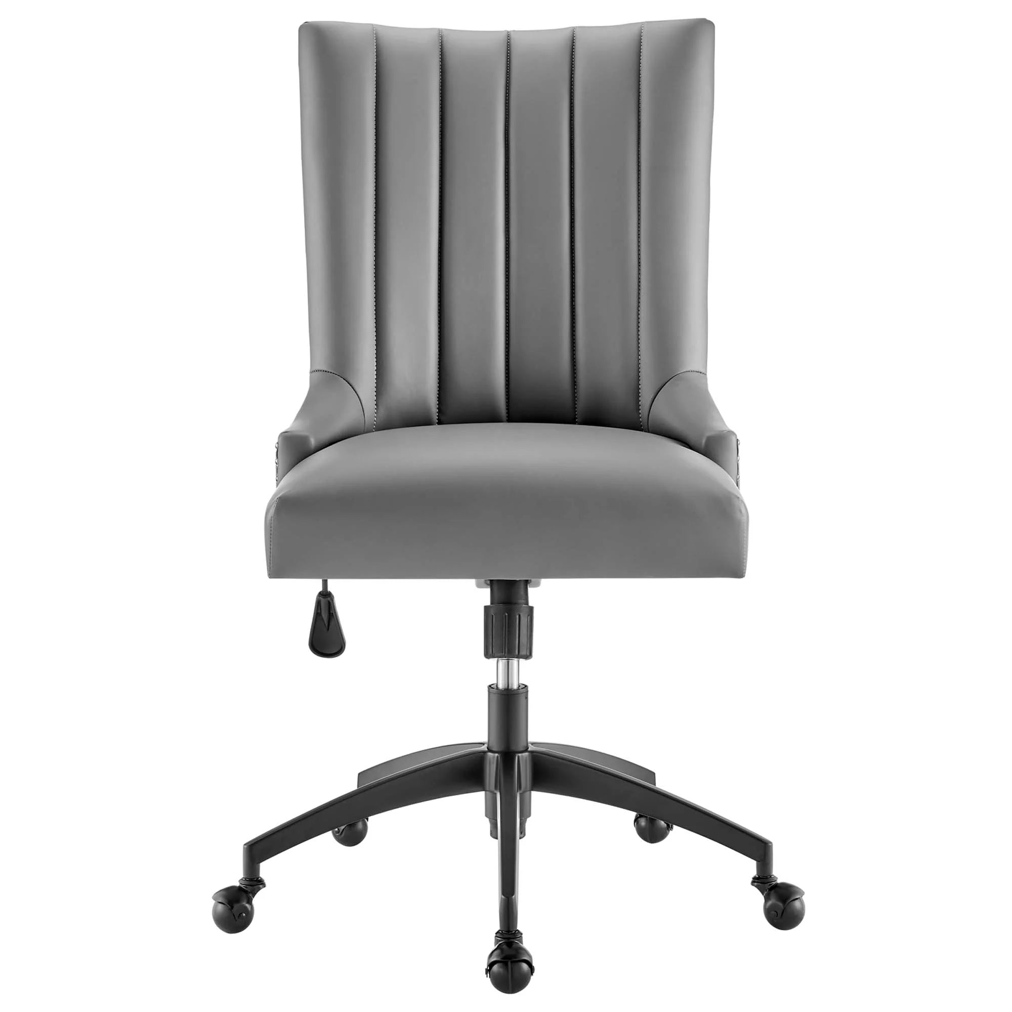 Chaise de bureau en cuir végétalien tufté Empower Channel